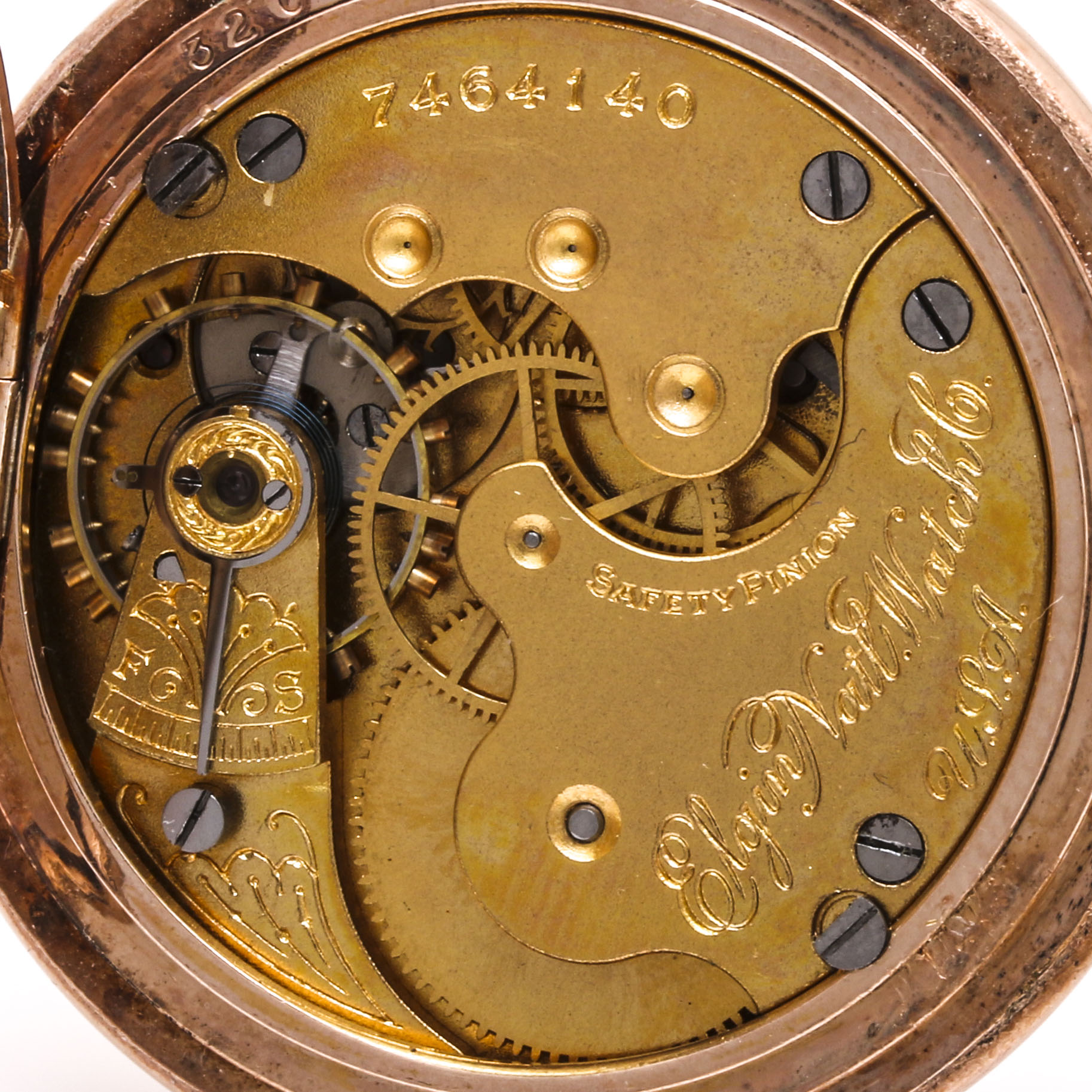 Antique Elgin Gold Filled Personalized Hunter Case Pocket Watch