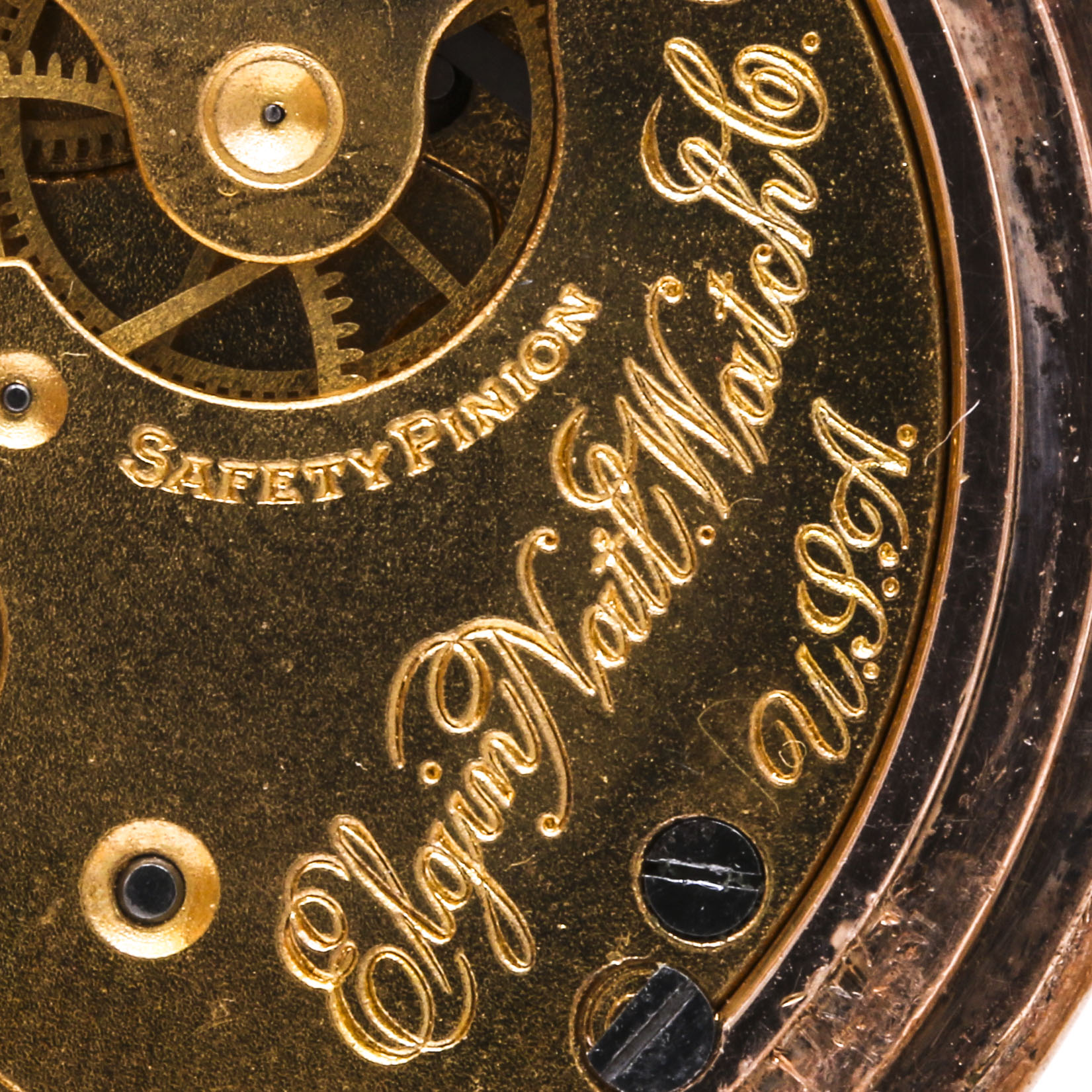 Antique Elgin Gold Filled Personalized Hunter Case Pocket Watch