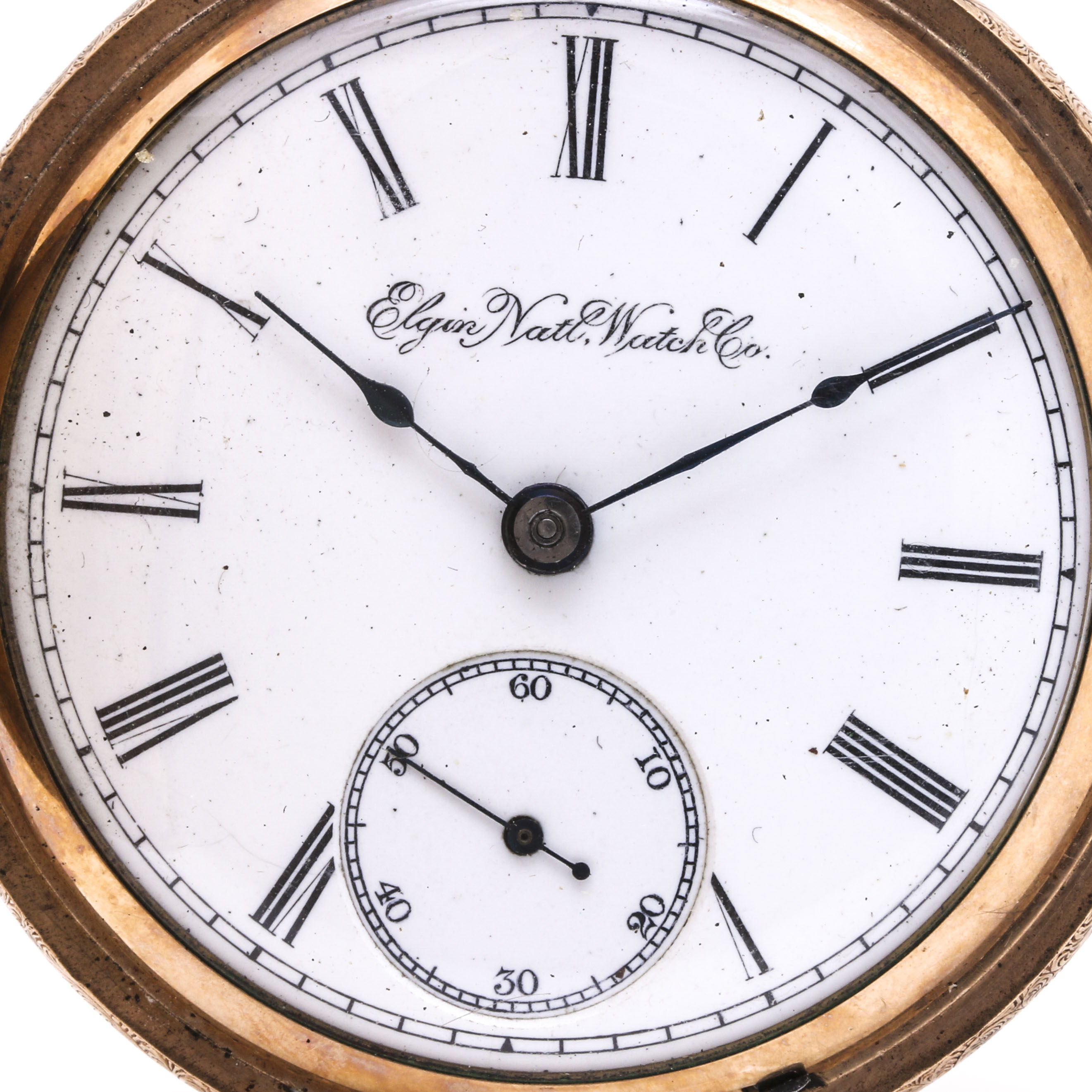 Antique Elgin Yellow Gold Filled Personalized Pocket Watch