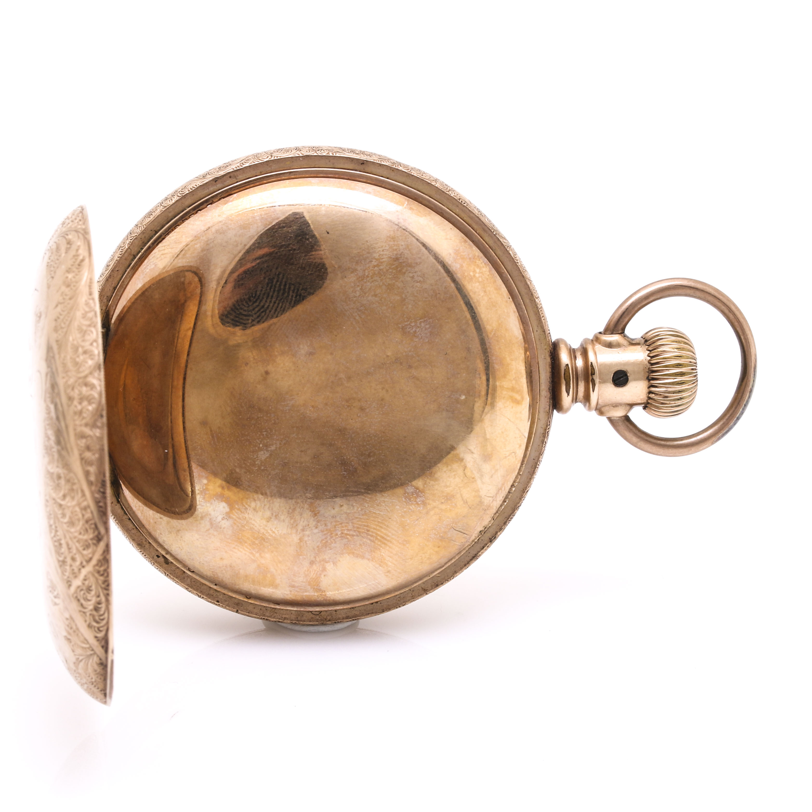 Antique Elgin Yellow Gold Filled Personalized Pocket Watch