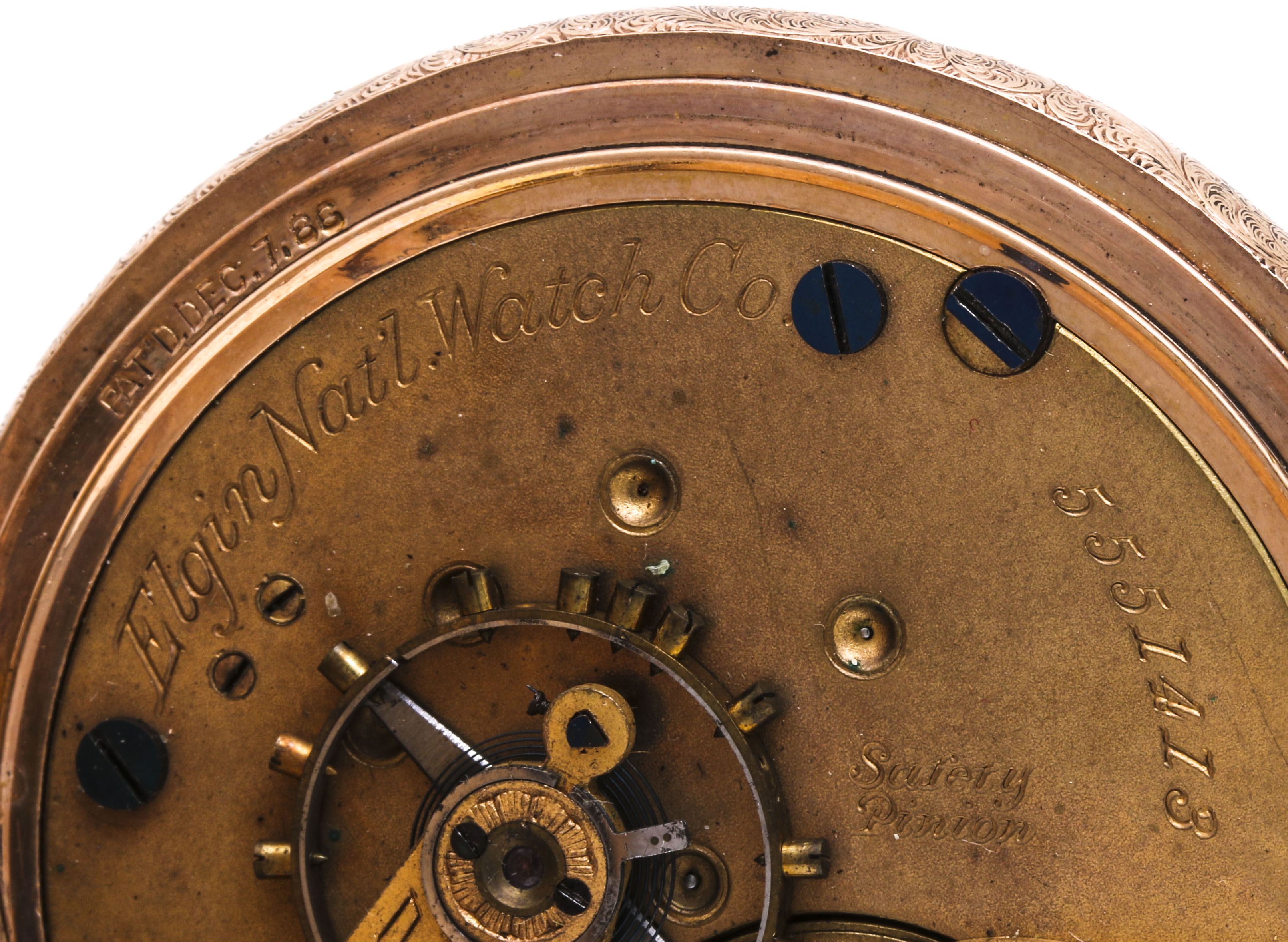 Antique Elgin Yellow Gold Filled Personalized Pocket Watch