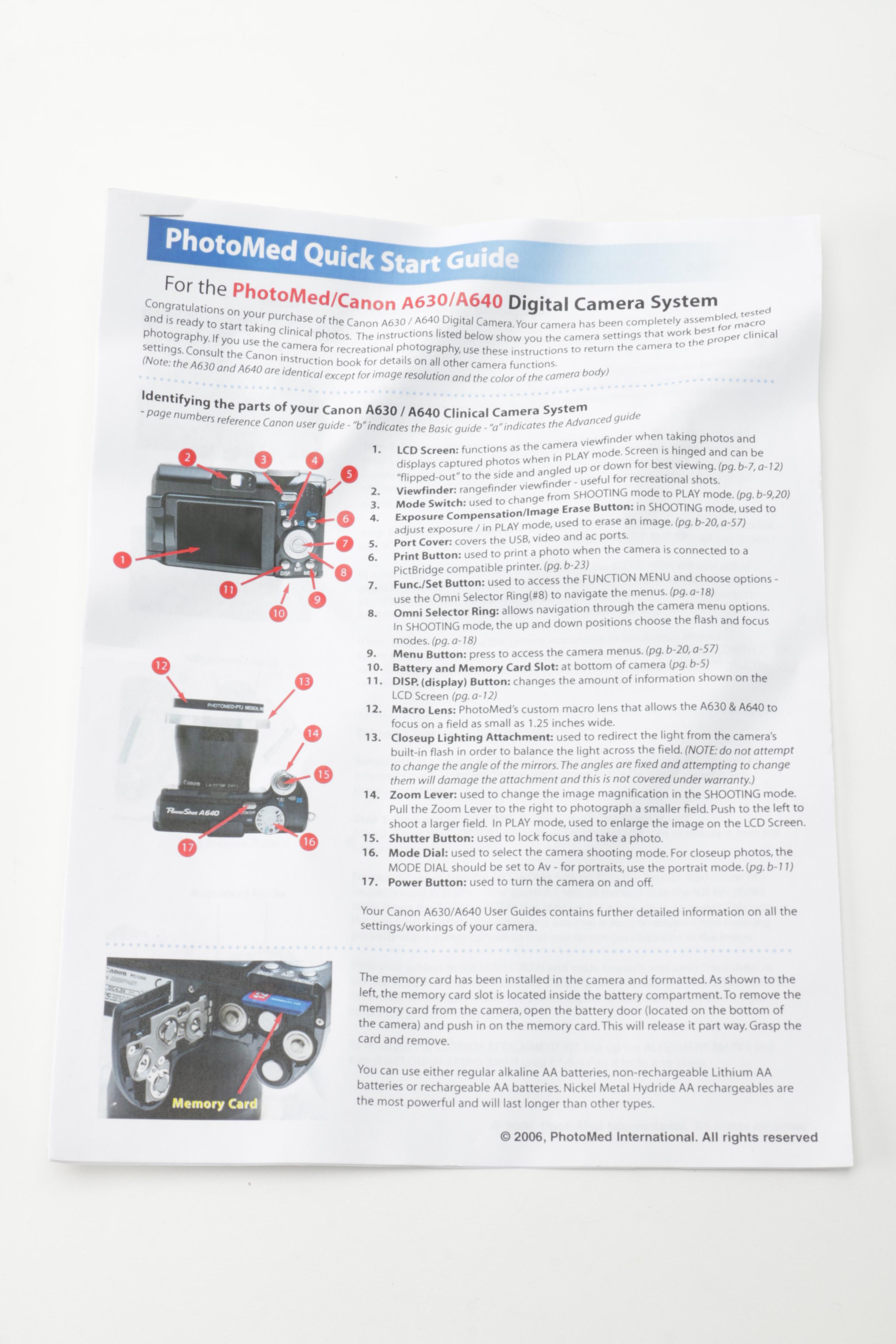 Canon Power Shot A630 Camera