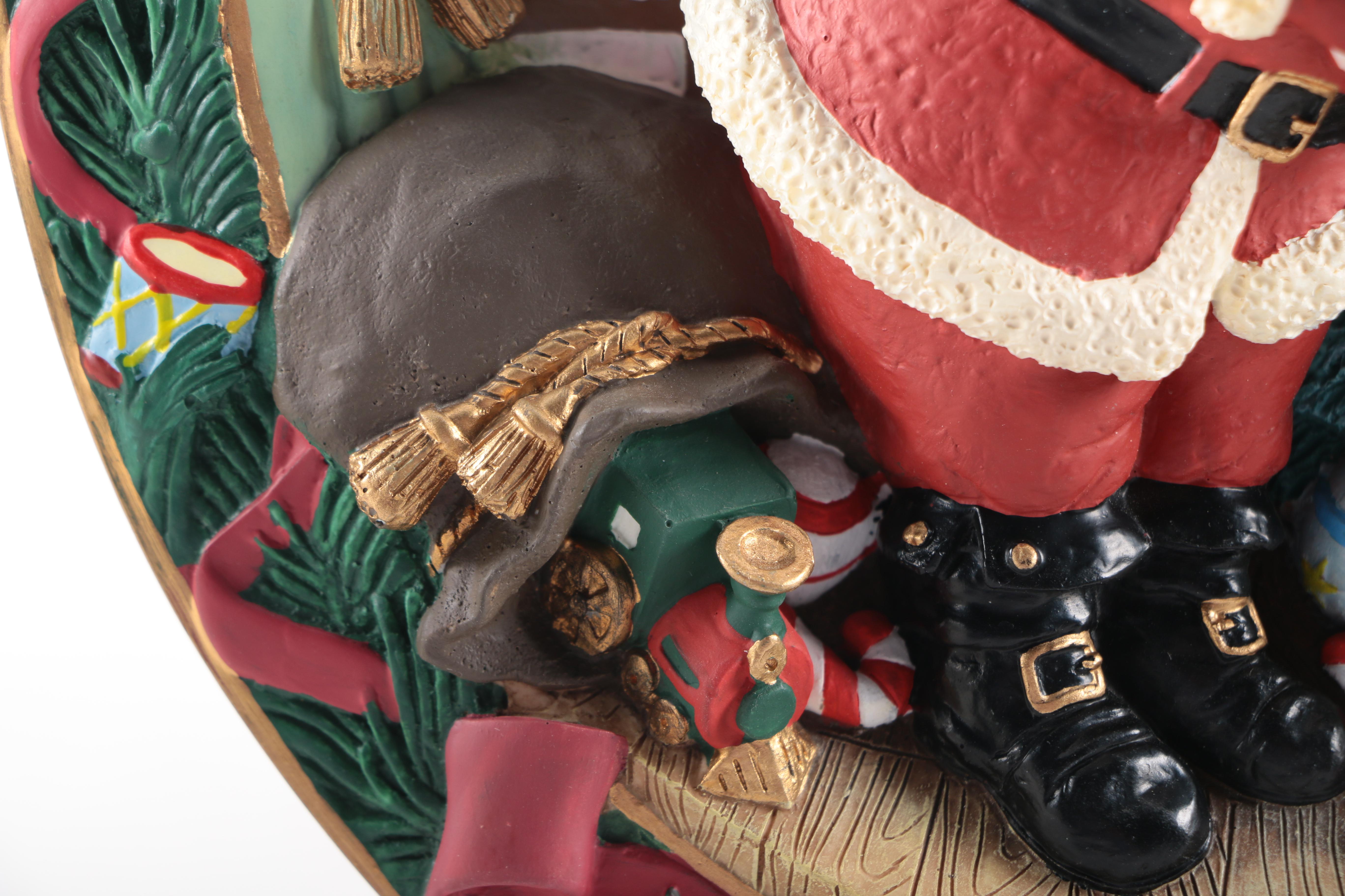 Bradford Exchange "A Visit From St. Nick" Annual Light-Up Christmas Plate