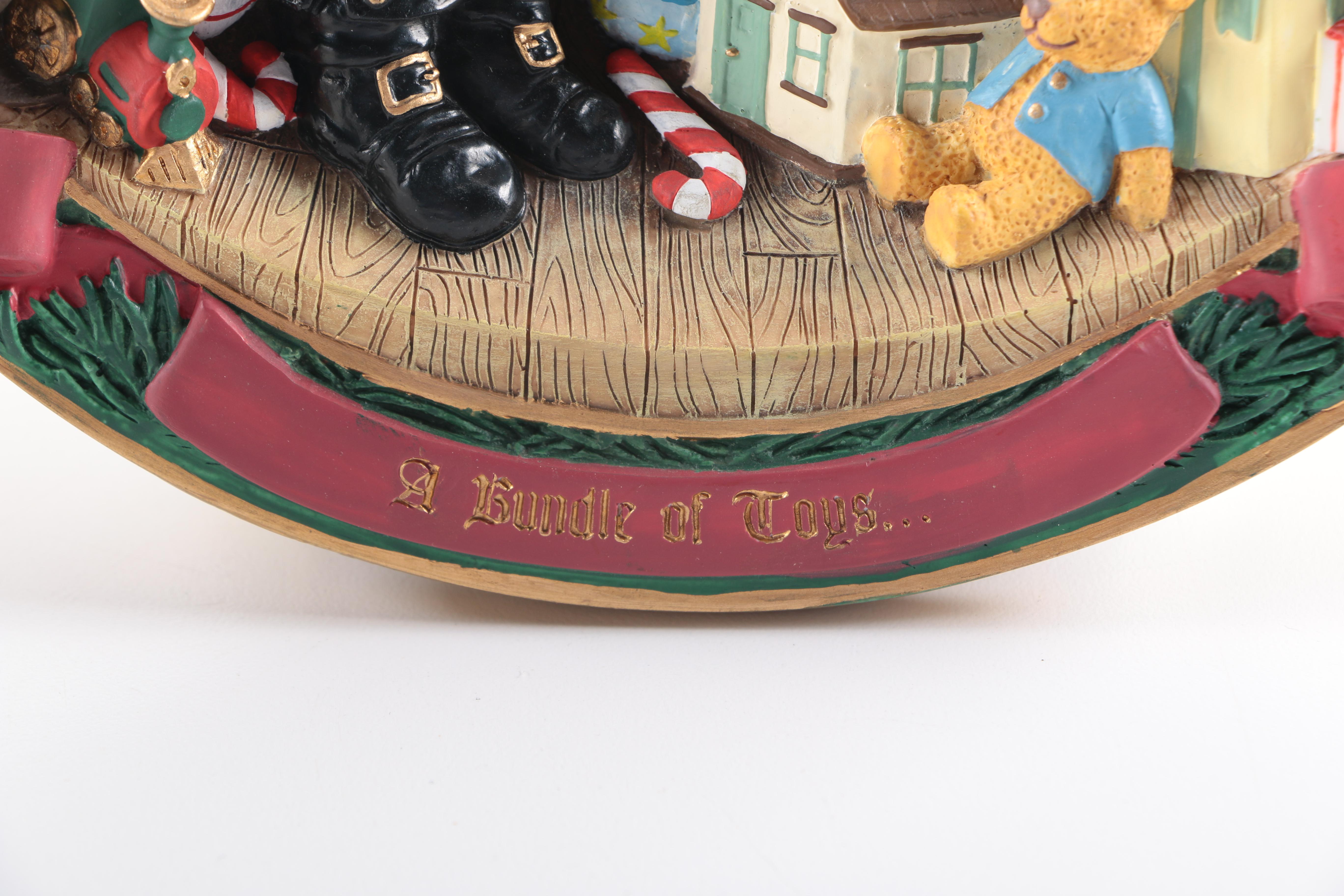 Bradford Exchange "A Visit From St. Nick" Annual Light-Up Christmas Plate