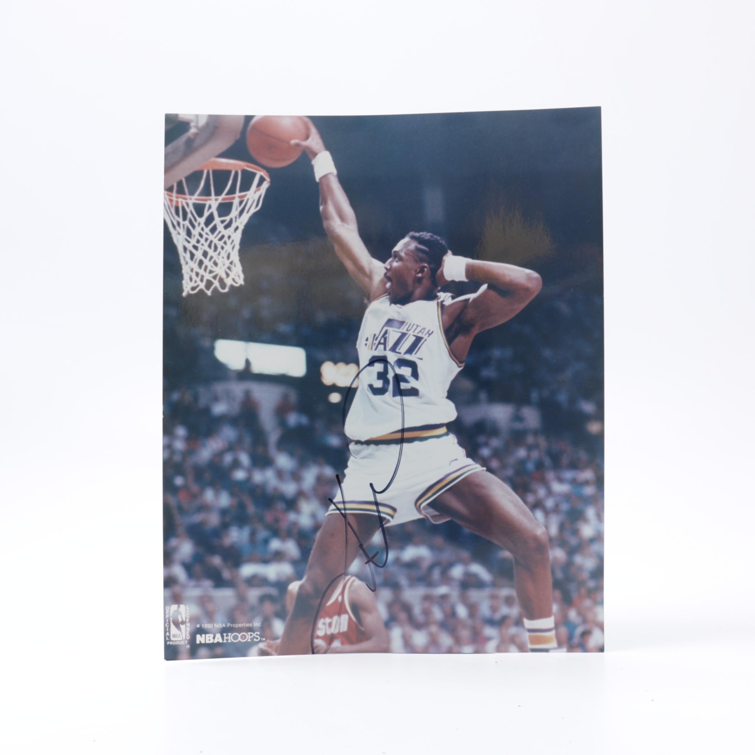 Autographed "Karl Malone" Photograph