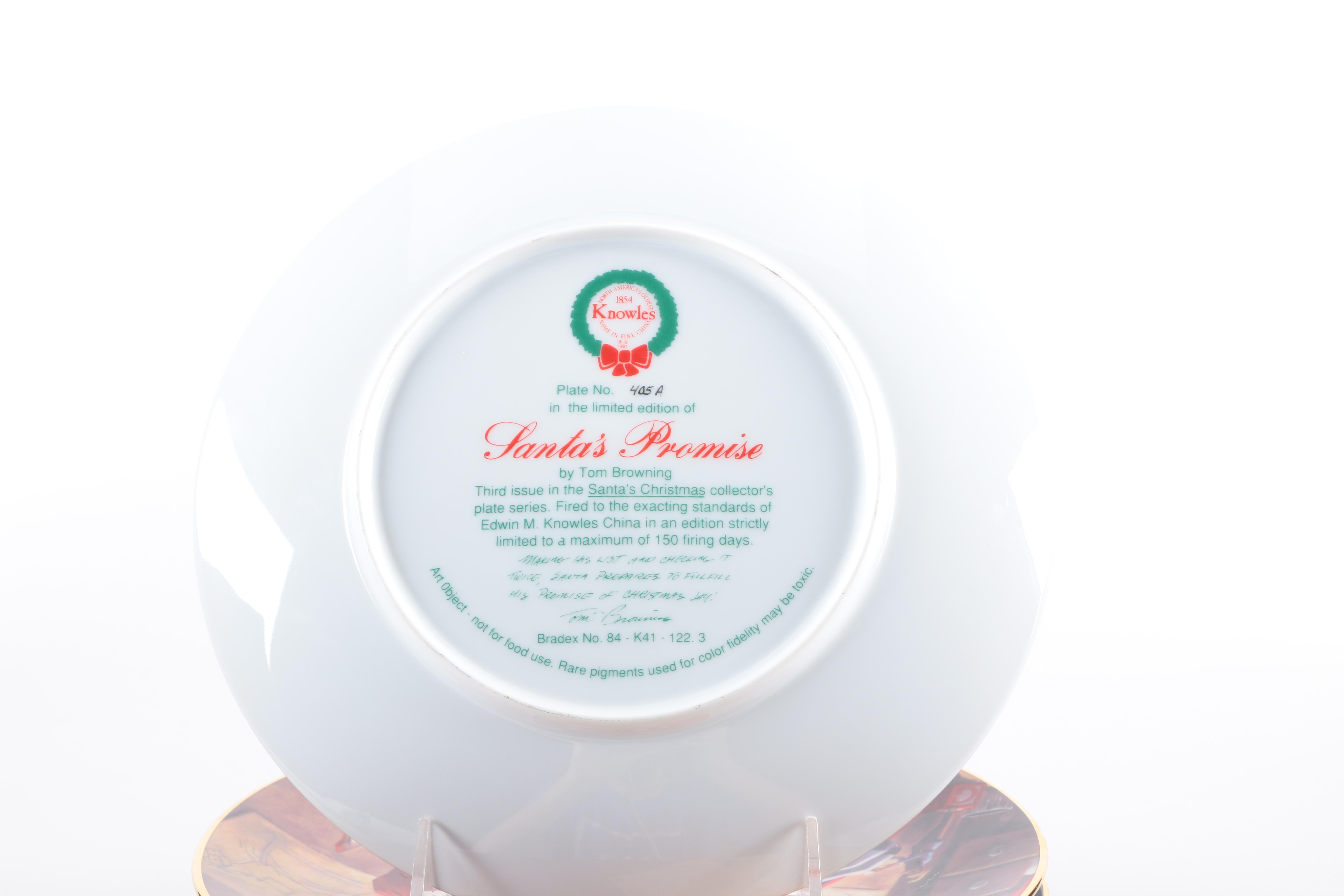 Knowles "Santa's Christmas" Plates