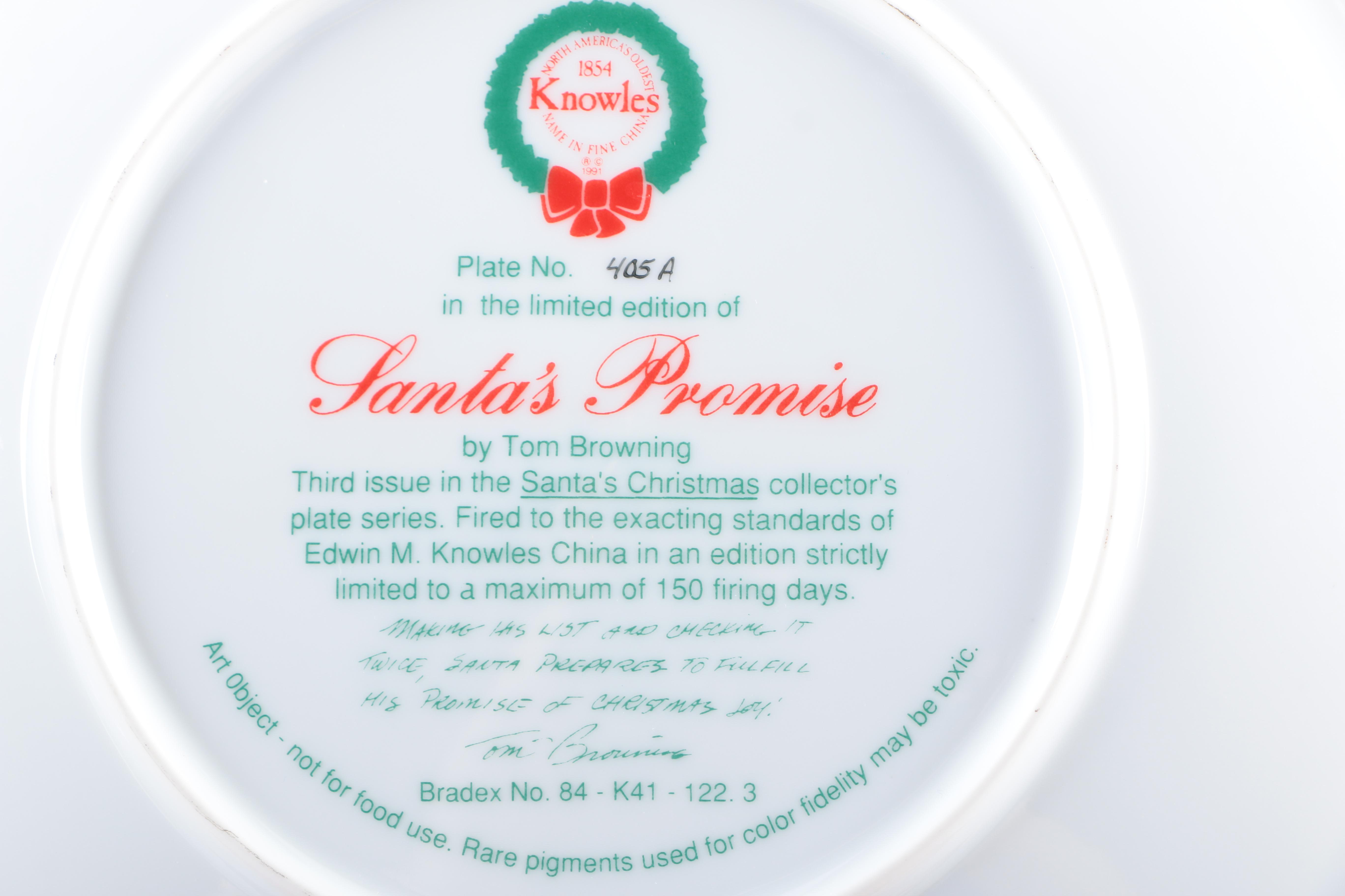 Knowles "Santa's Christmas" Plates
