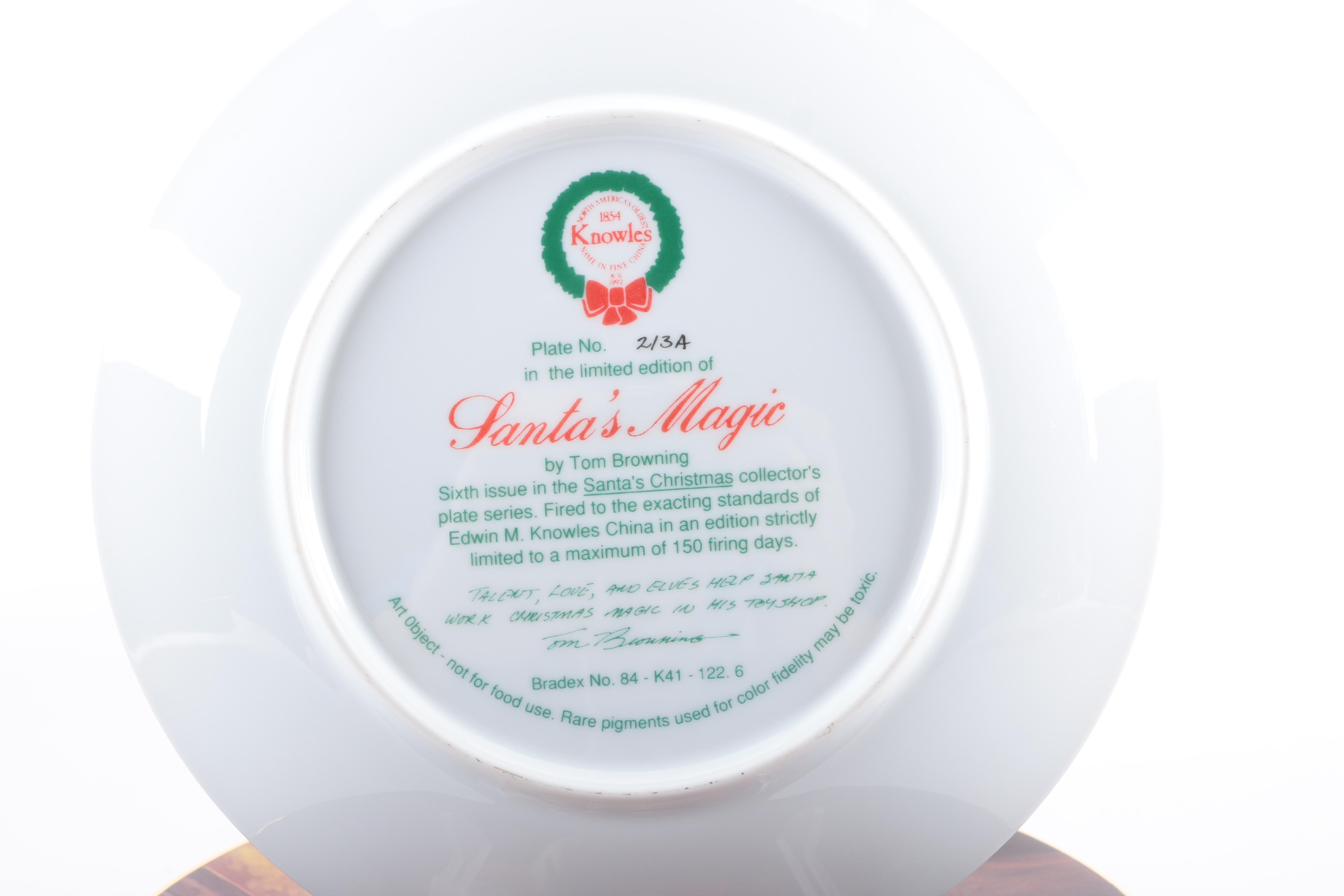 Knowles "Santa's Christmas" Plates