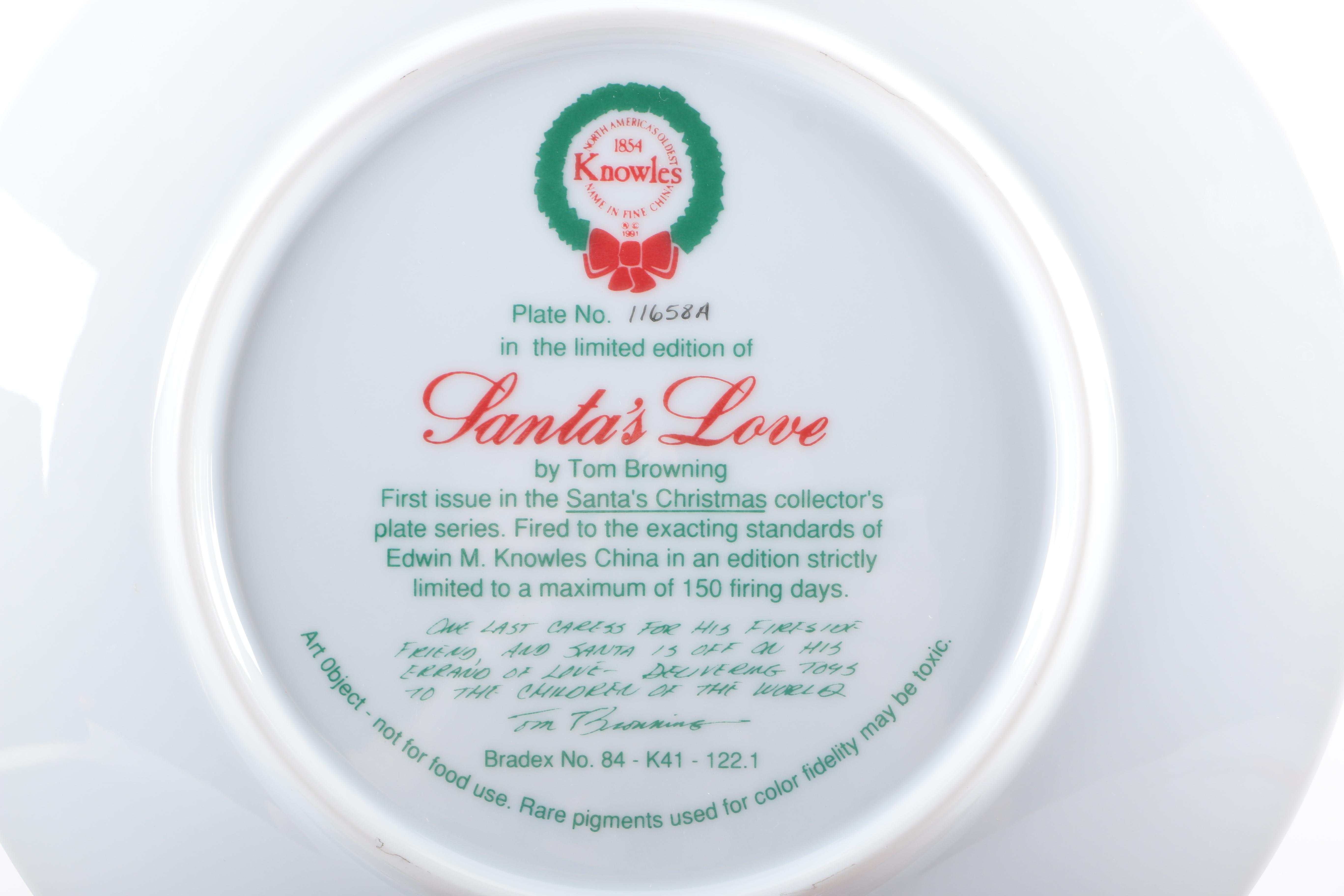 Knowles "Santa's Christmas" Plates