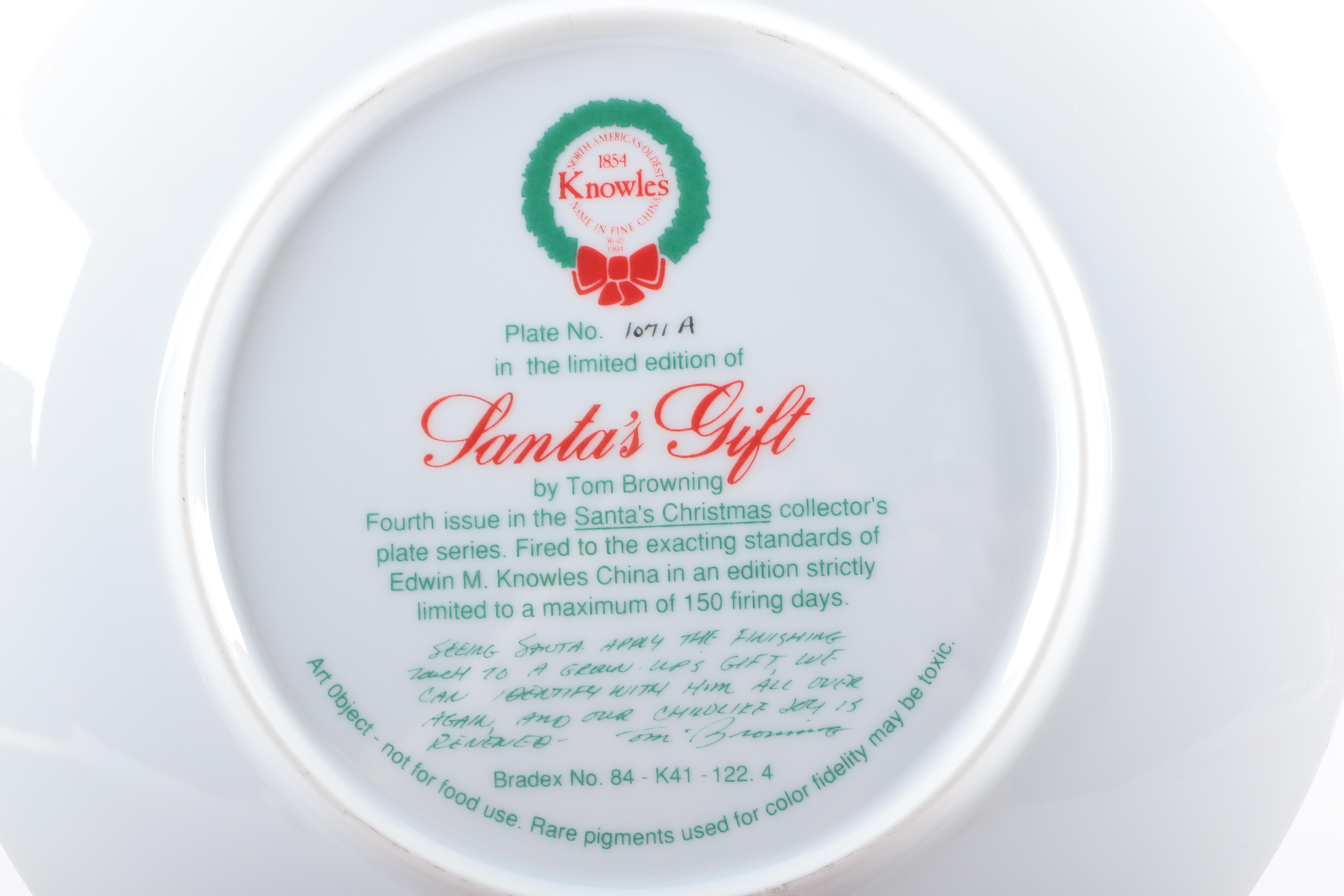 Knowles "Santa's Christmas" Plates