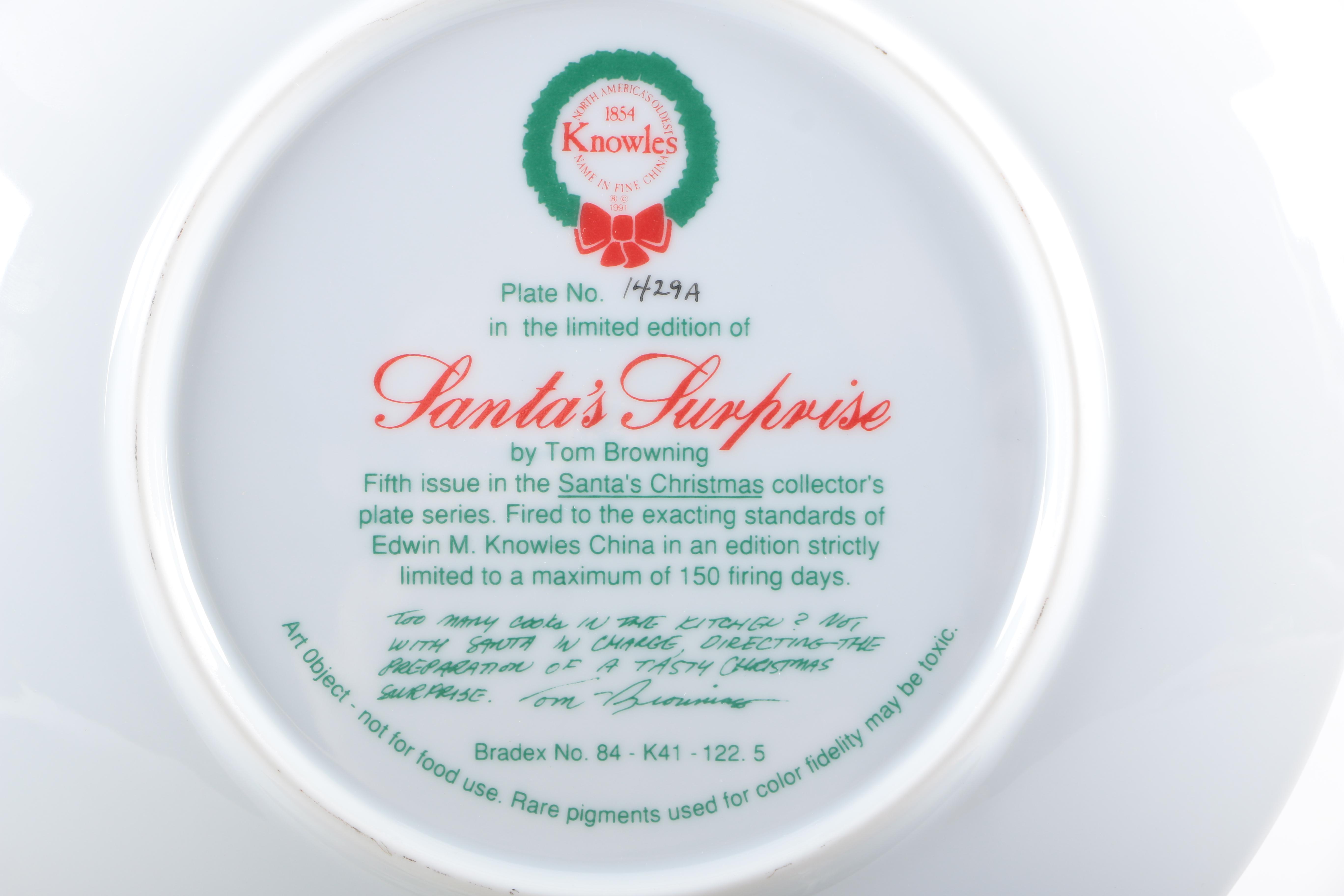 Knowles "Santa's Christmas" Plates
