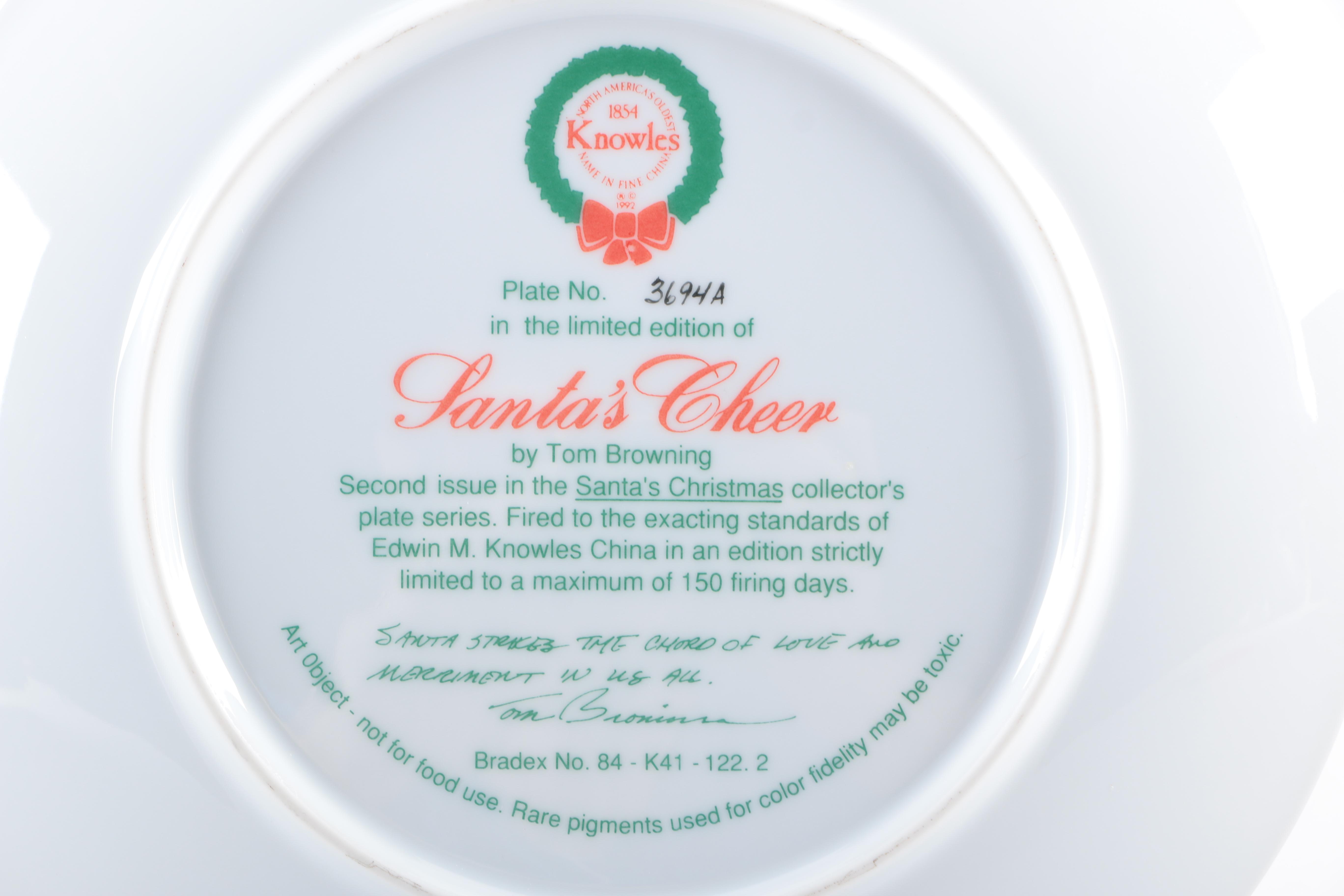 Knowles "Santa's Christmas" Plates
