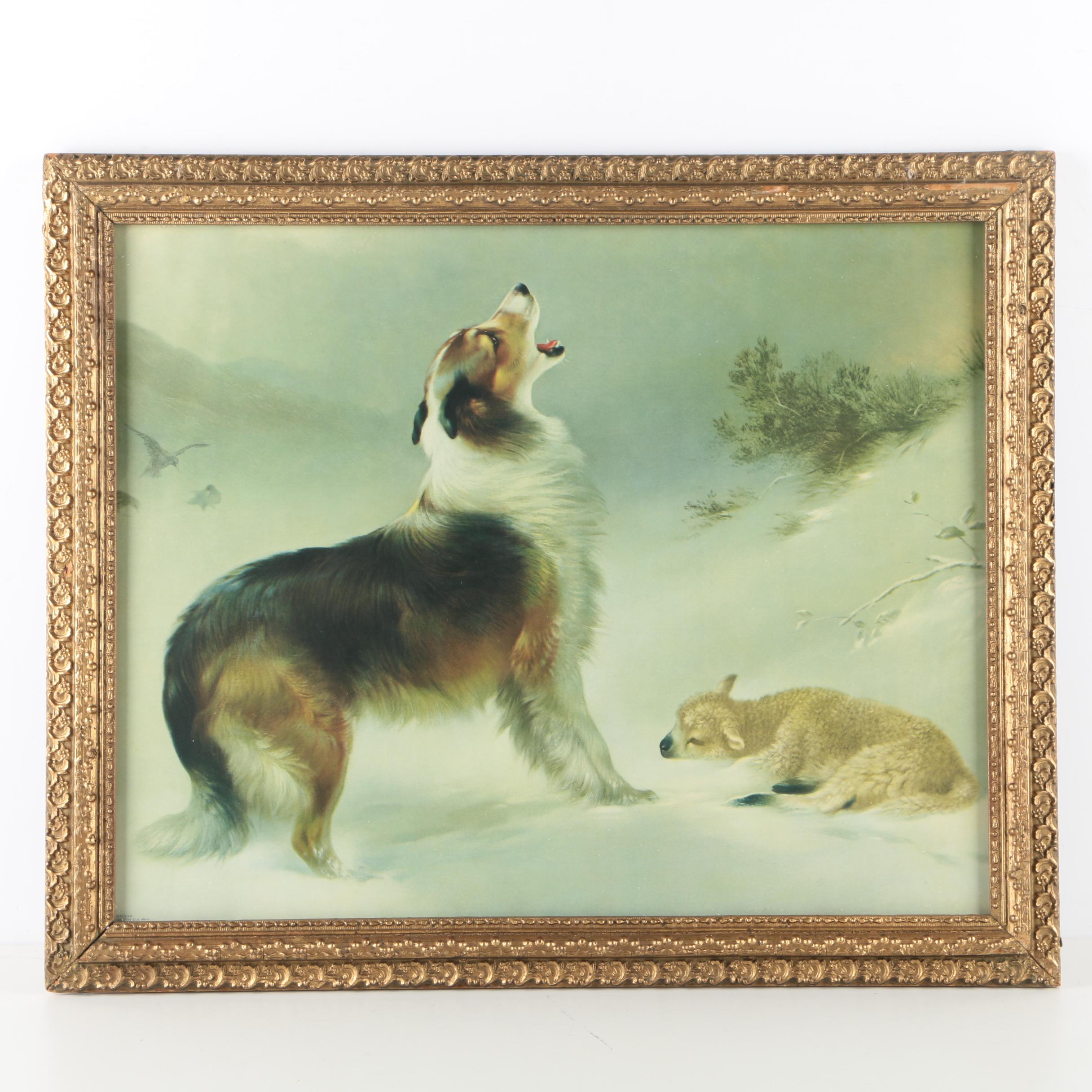 Offset Lithograph After Walter Hunt's "Found"