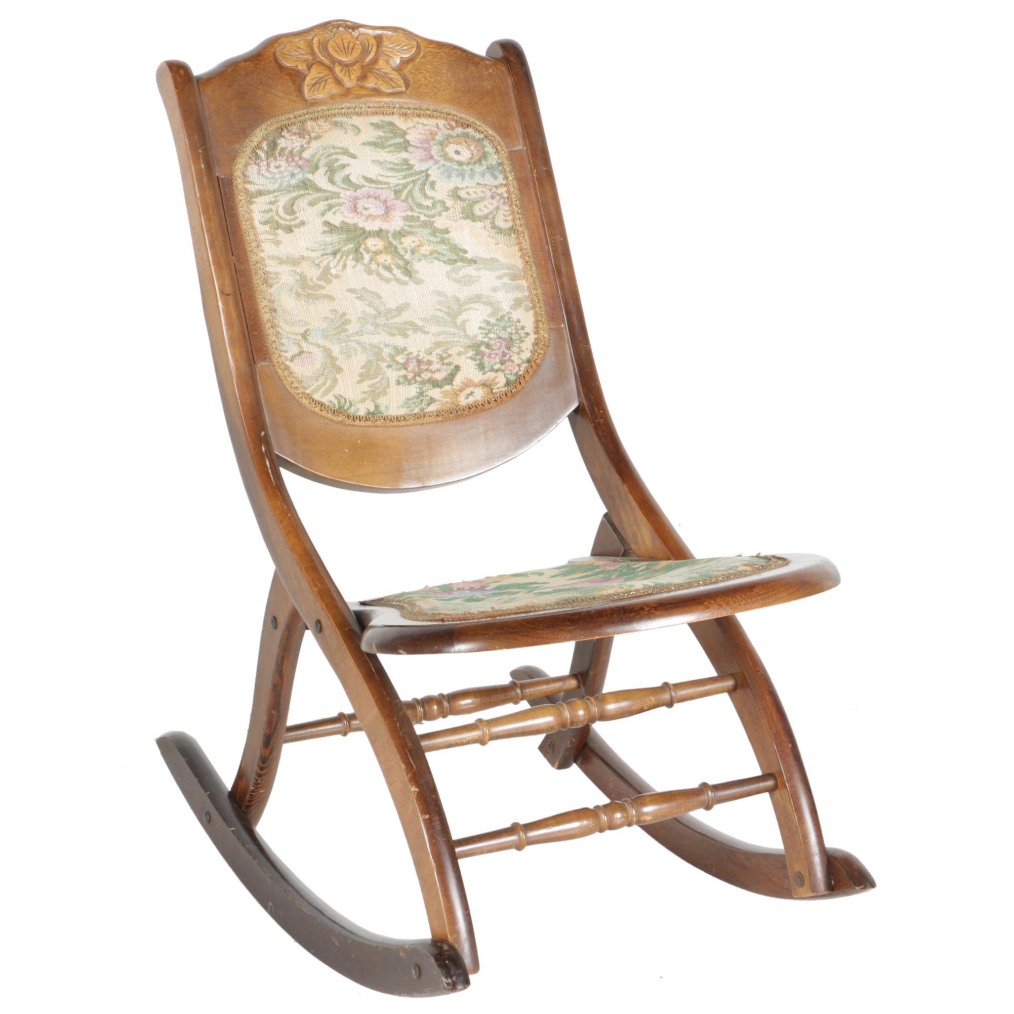 Victorian Style Folding Rocking Chair