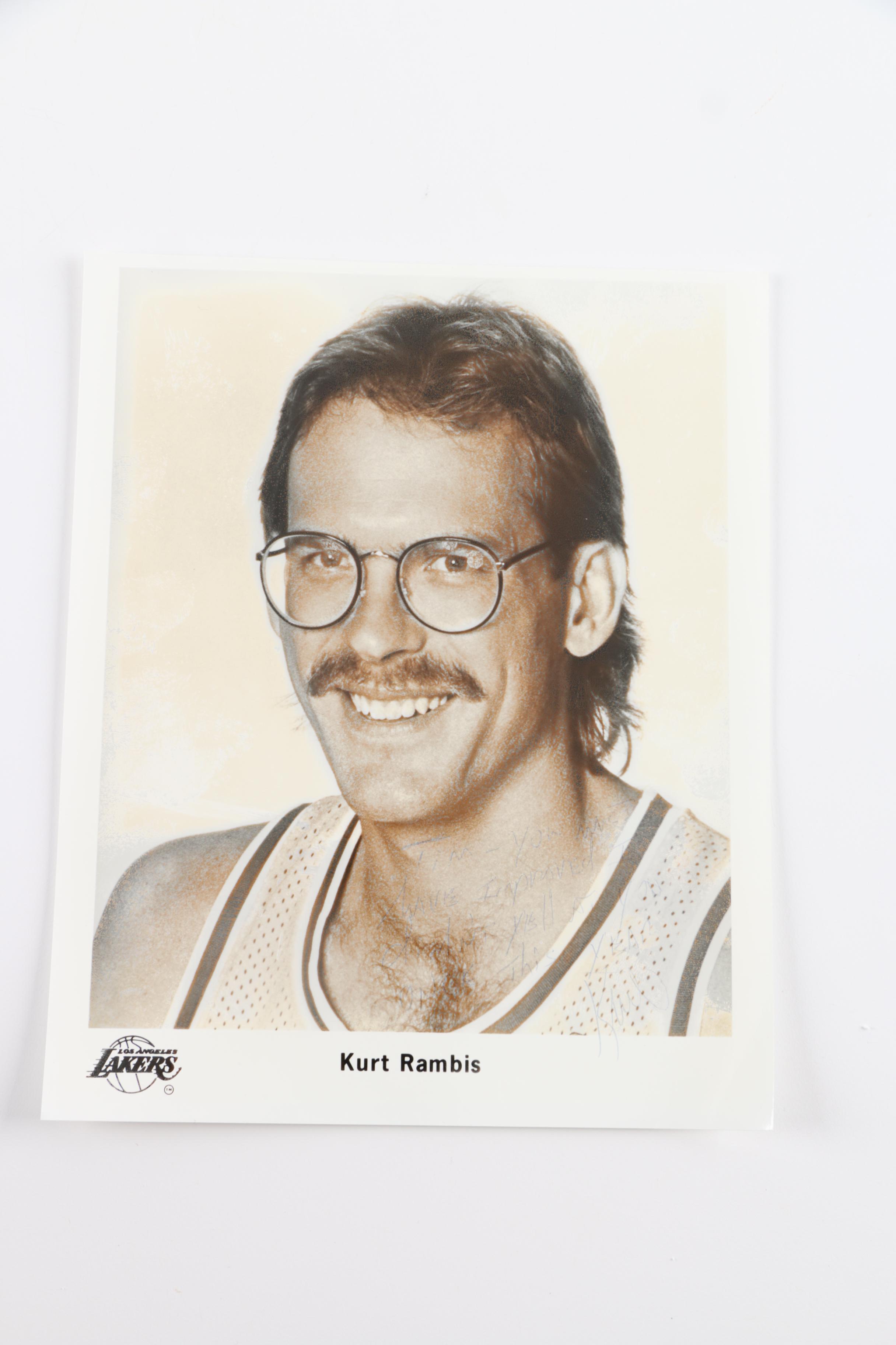 Autographed "Kurt Rambis" and "Rudy LaRusso" Photographs
