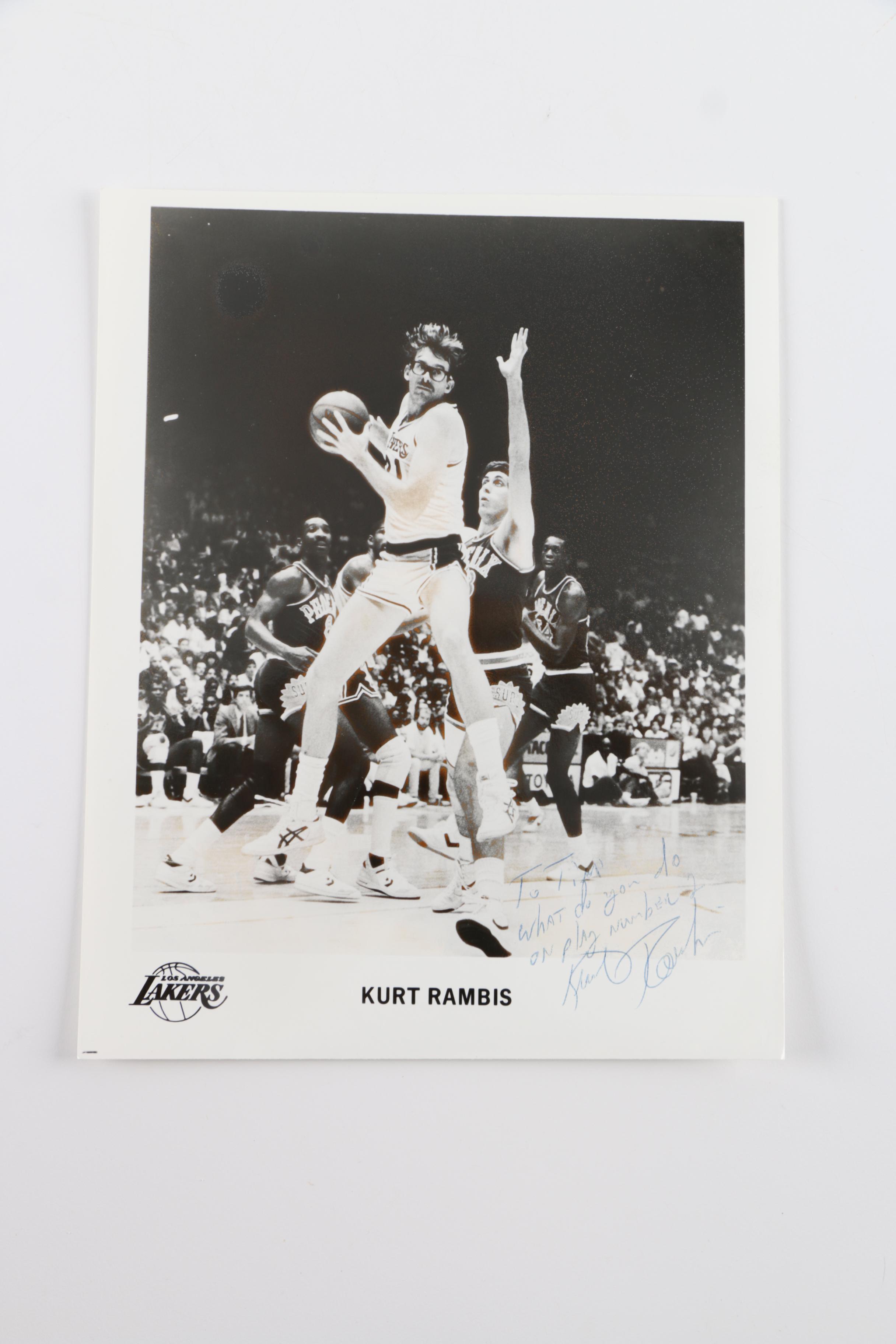 Autographed "Kurt Rambis" and "Rudy LaRusso" Photographs