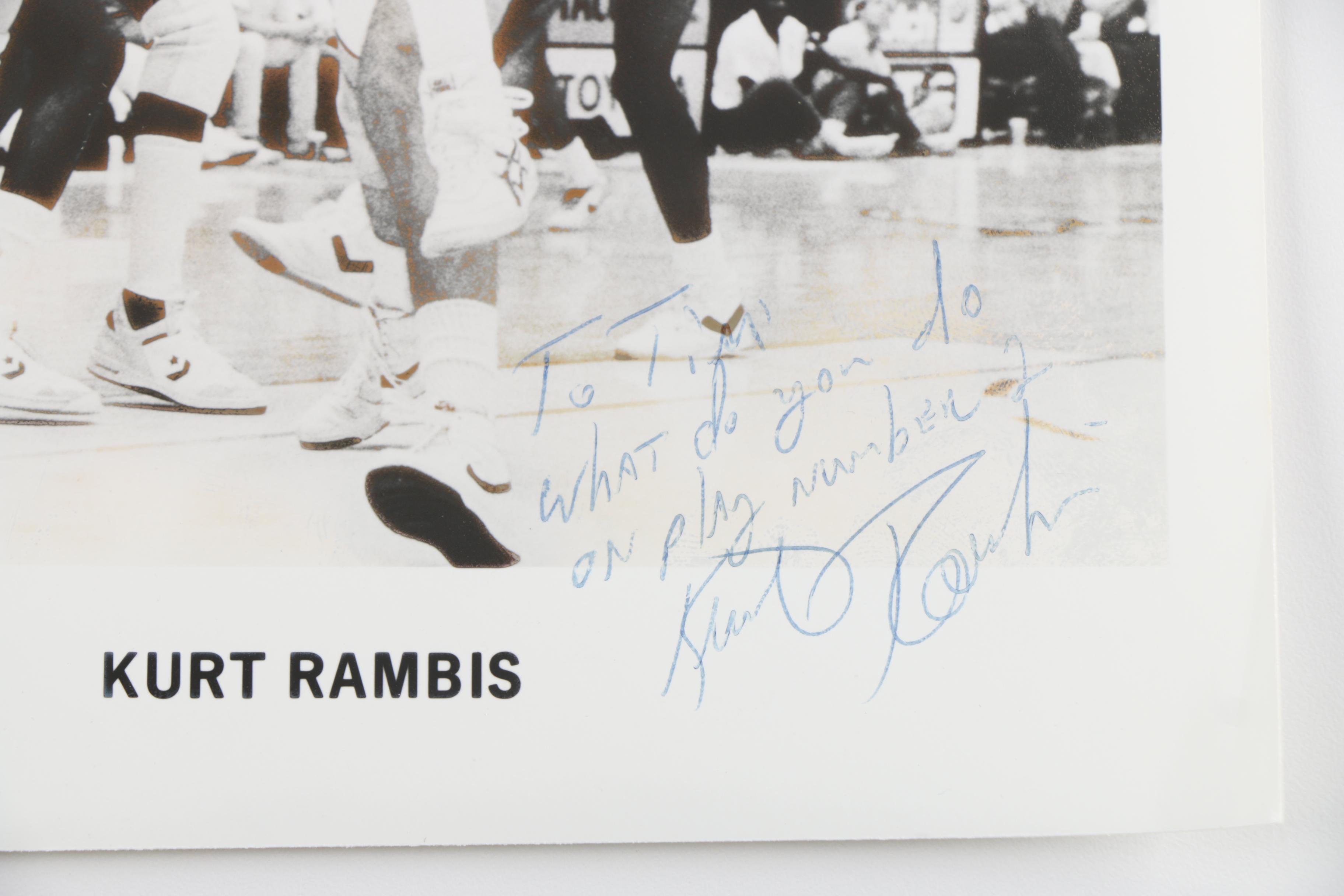 Autographed "Kurt Rambis" and "Rudy LaRusso" Photographs