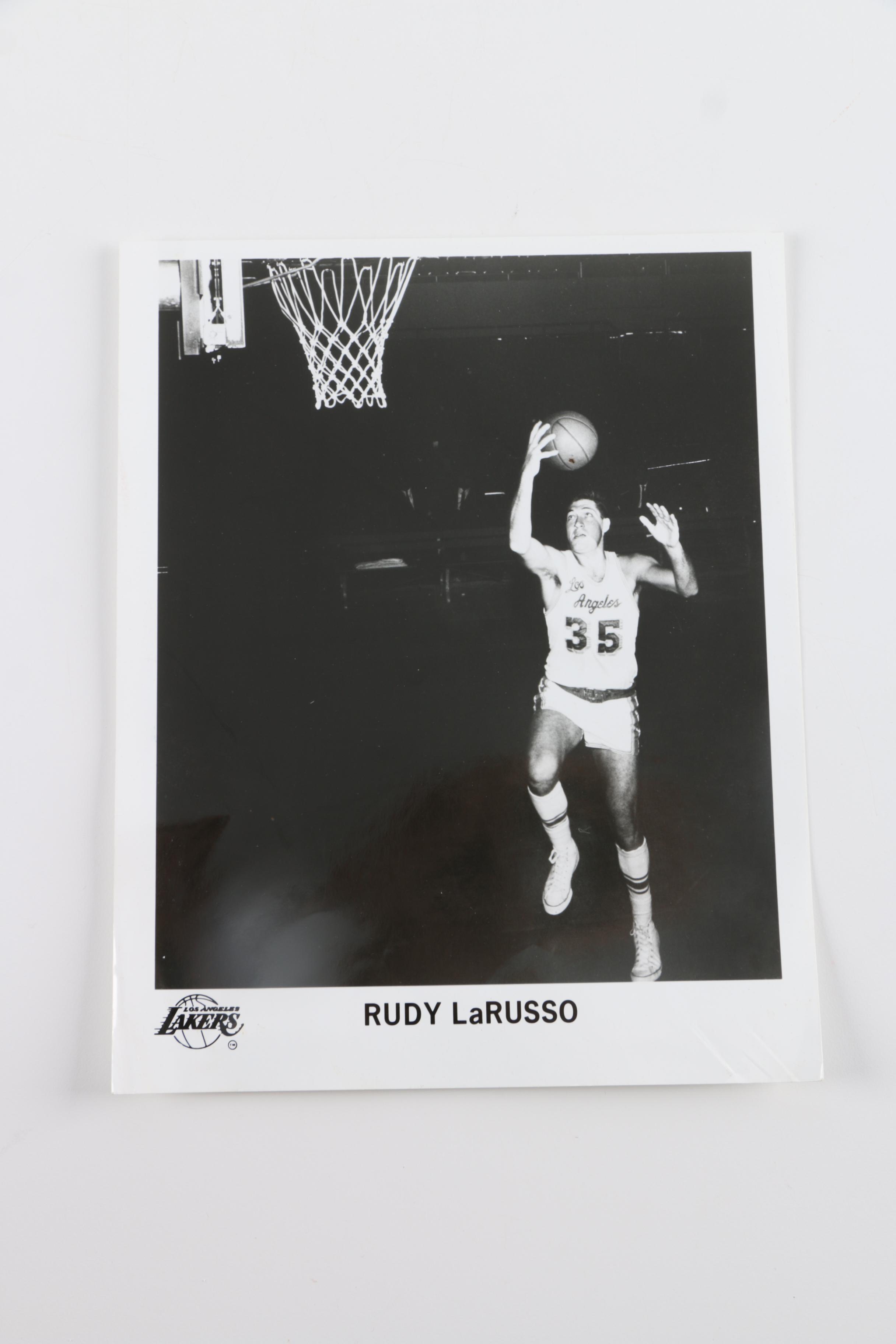 Autographed "Kurt Rambis" and "Rudy LaRusso" Photographs
