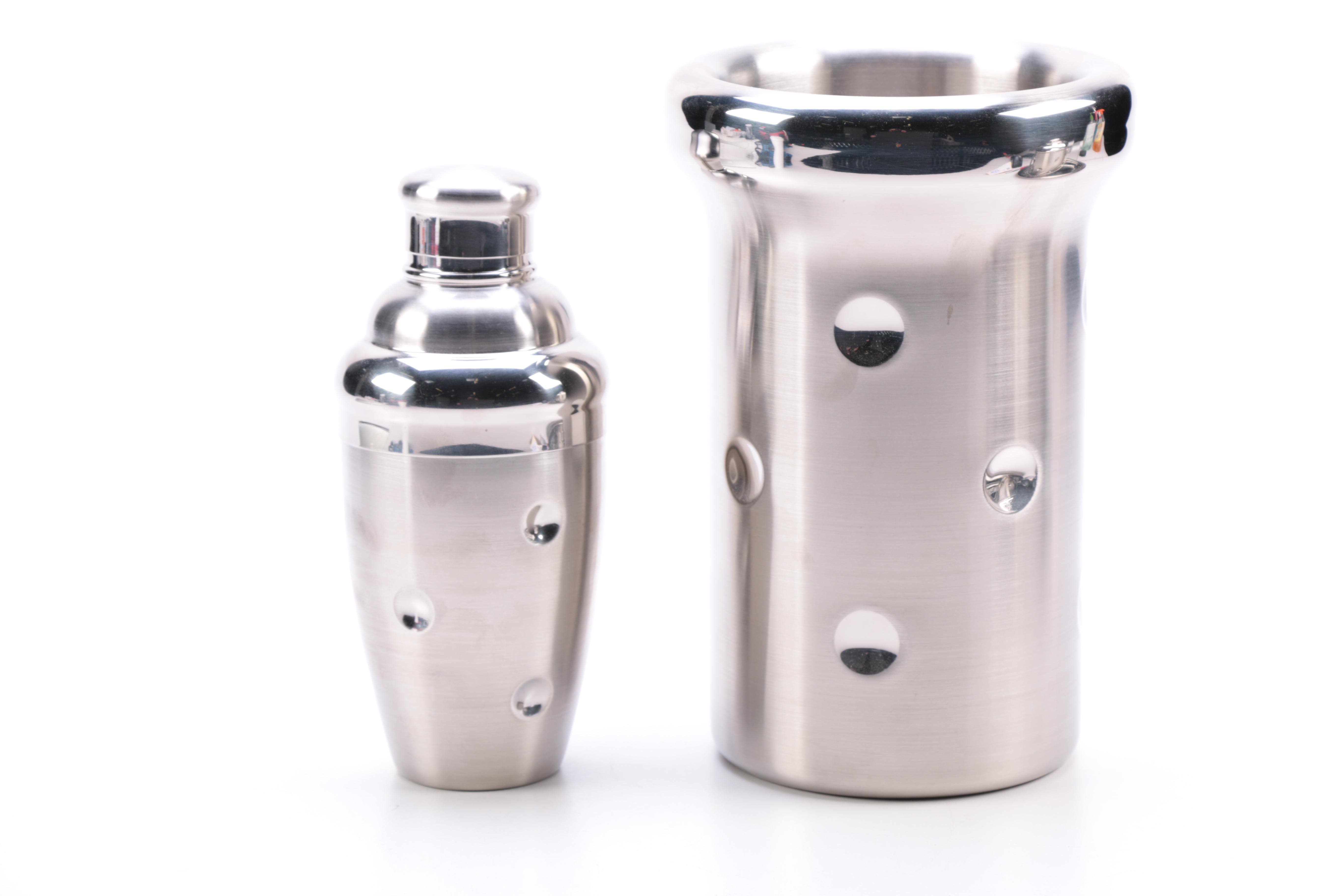 Marquis by Waterford "Polka Dot" Stainless Steel Barware Set