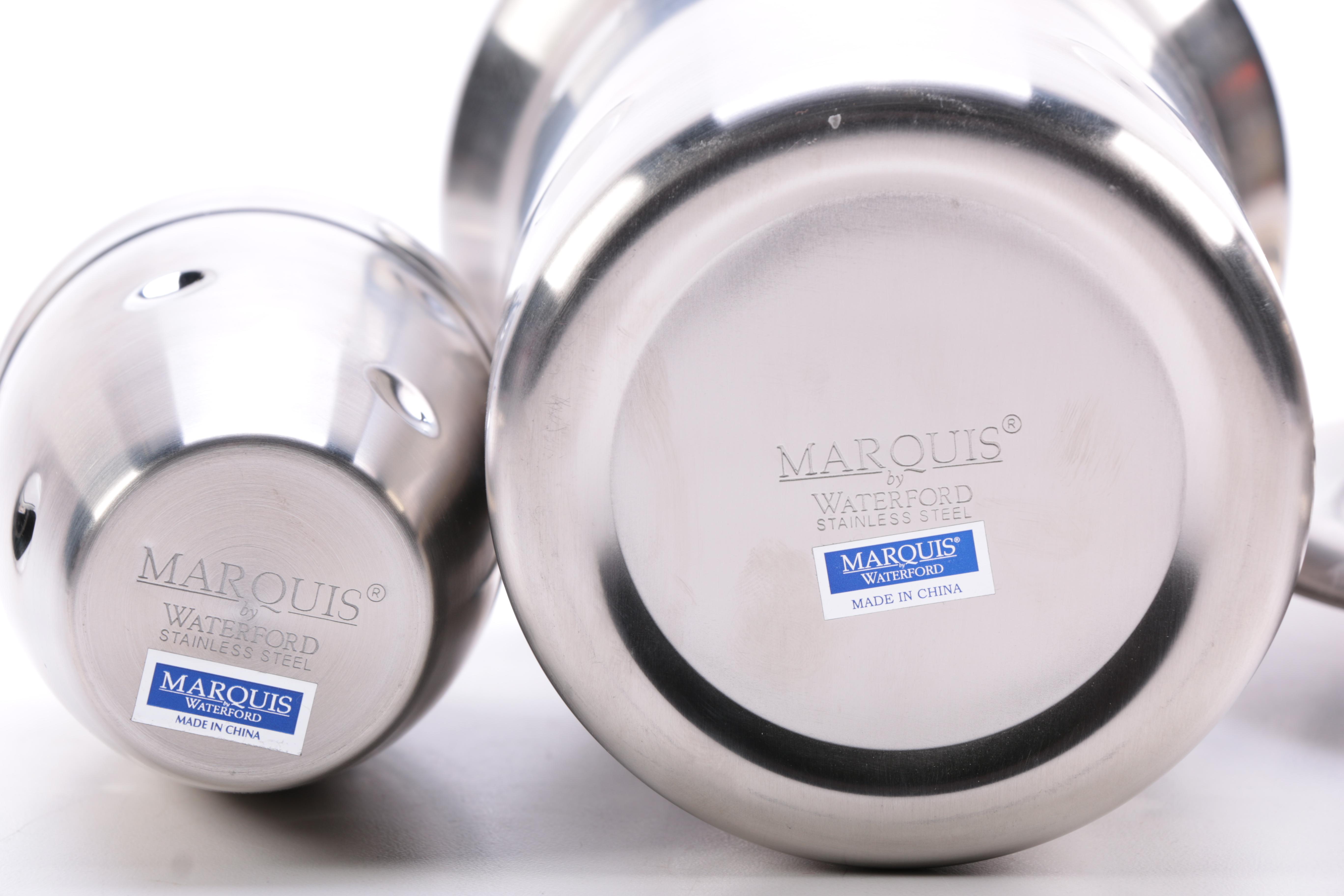 Marquis by Waterford "Polka Dot" Stainless Steel Barware Set