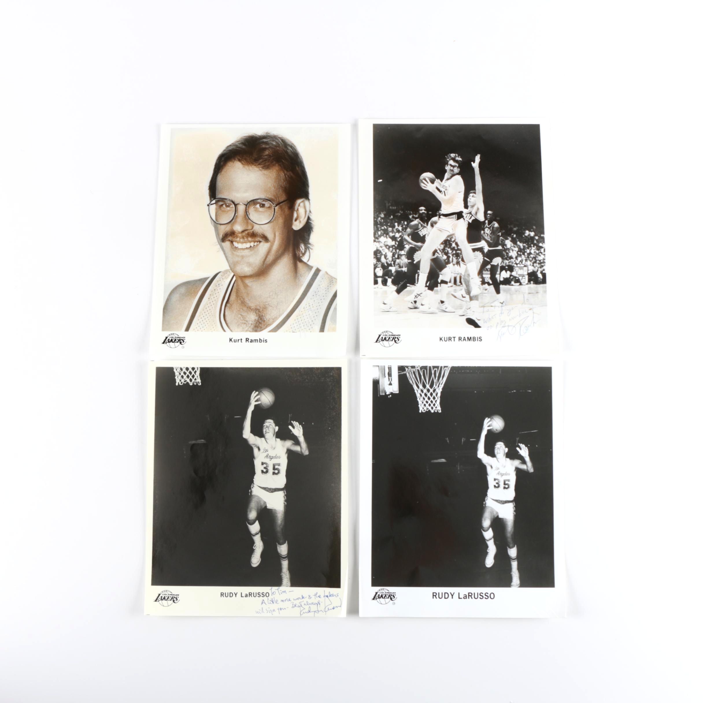 Autographed "Kurt Rambis" and "Rudy LaRusso" Photographs