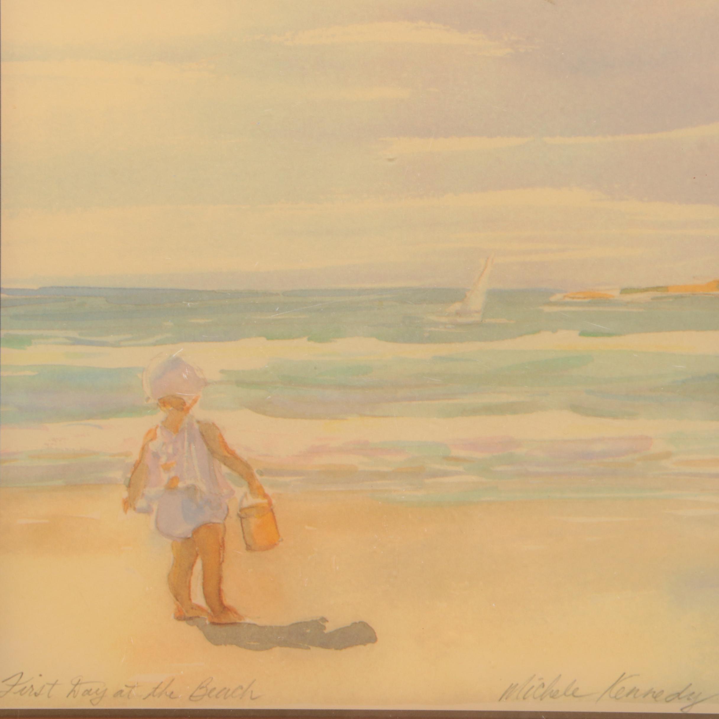 Ceramic Tiles With Offset Lithographs After Robert and Michele Kennedy
