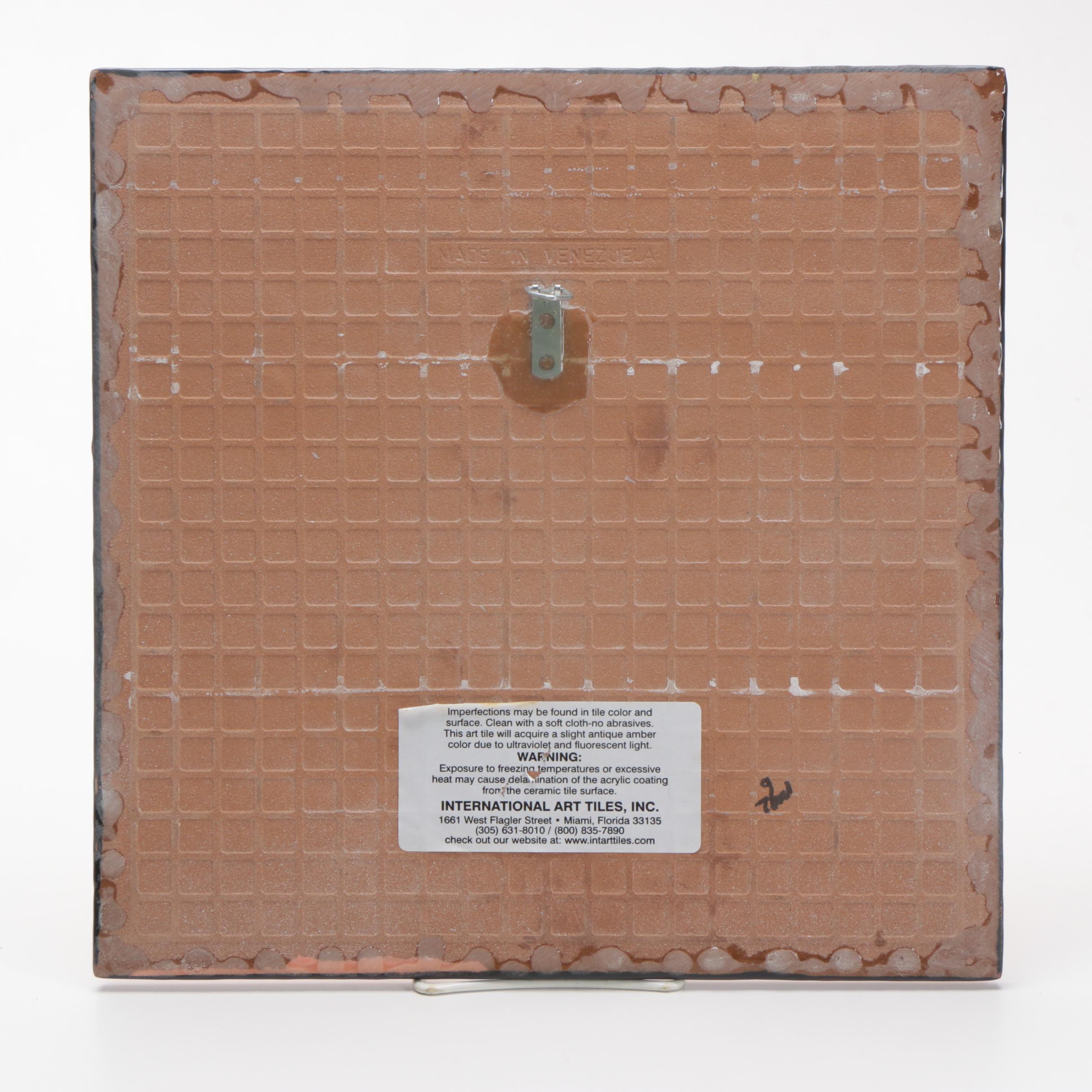 Ceramic Tiles With Offset Lithographs After Robert and Michele Kennedy
