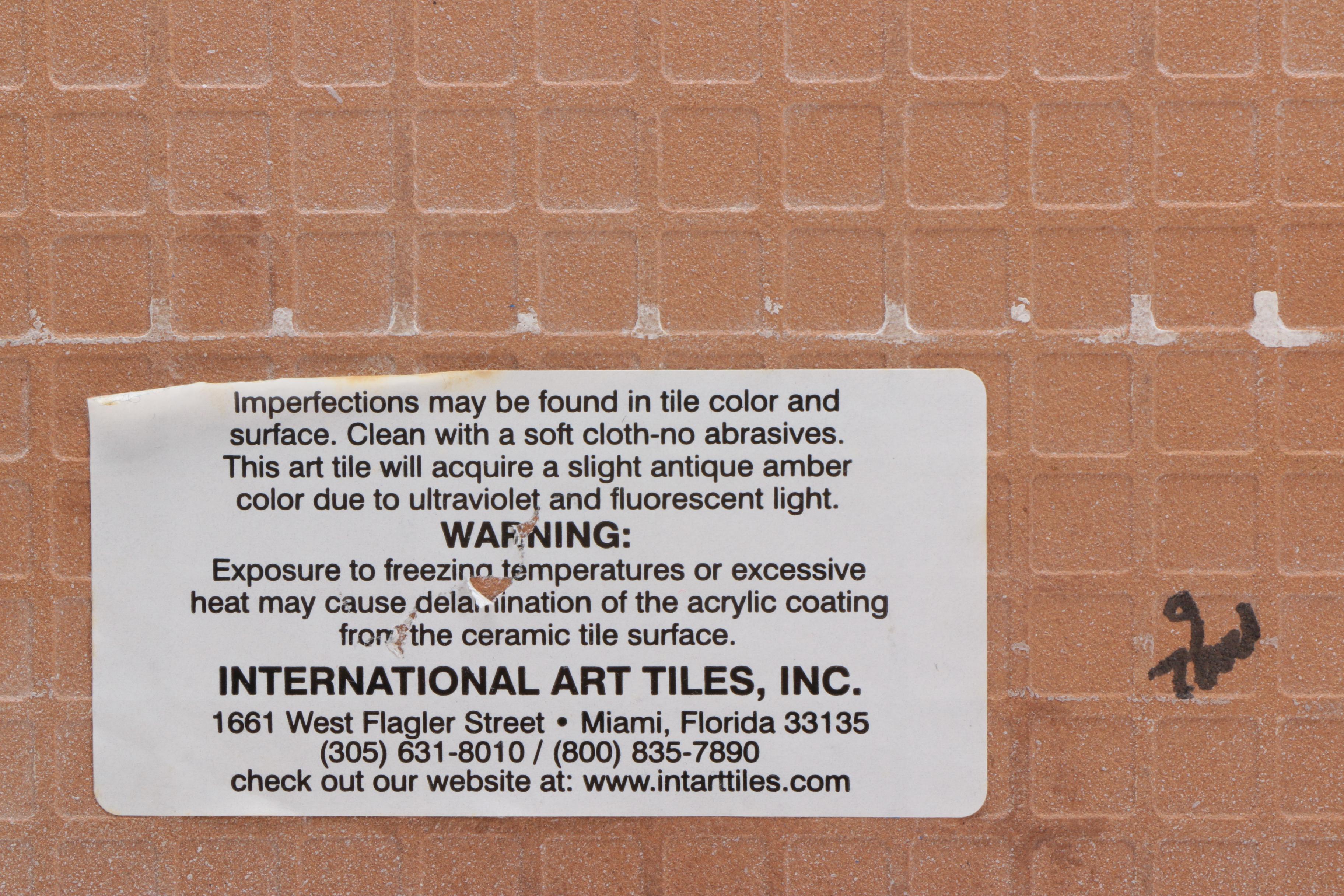 Ceramic Tiles With Offset Lithographs After Robert and Michele Kennedy