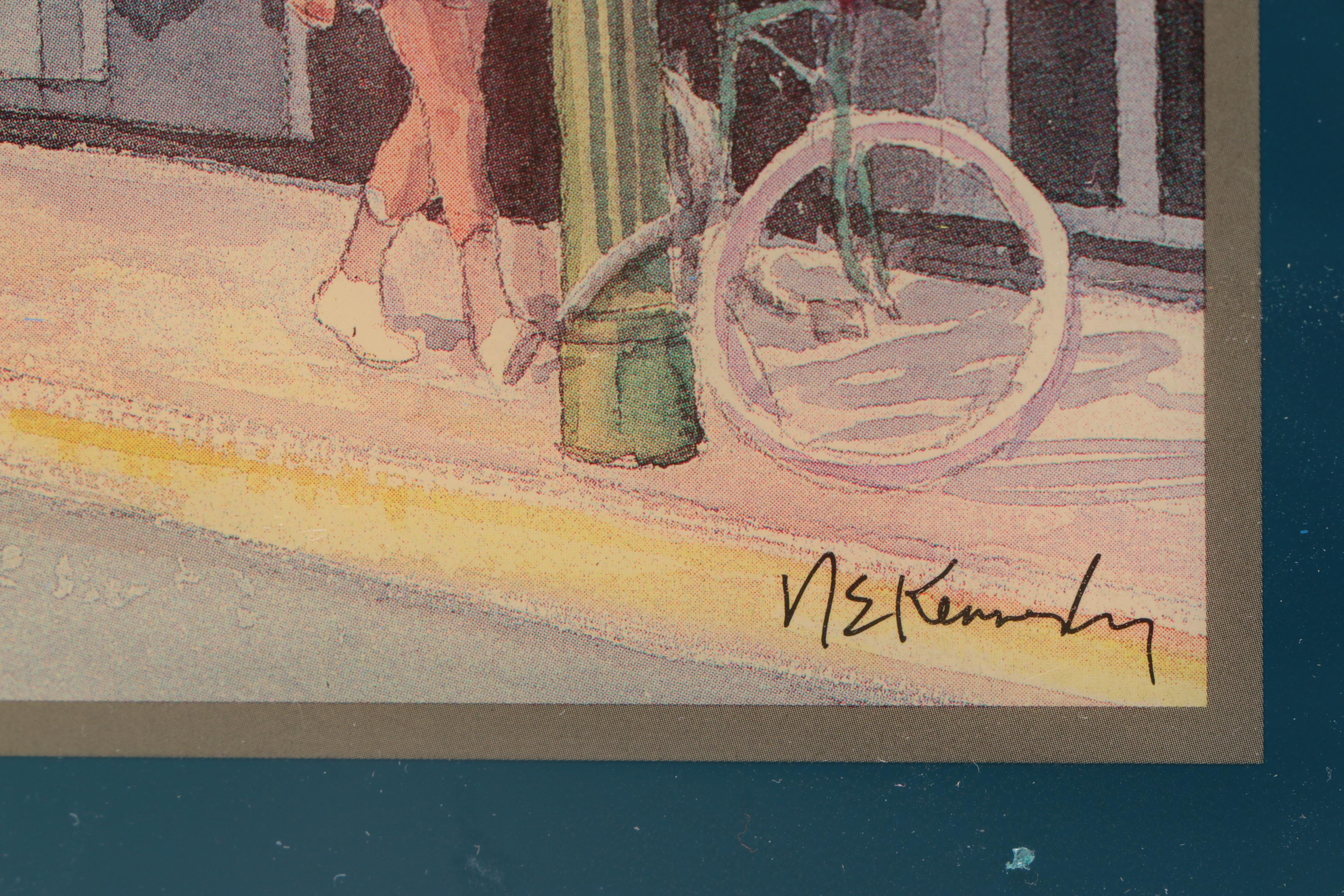 Ceramic Tiles With Offset Lithographs After Robert and Michele Kennedy