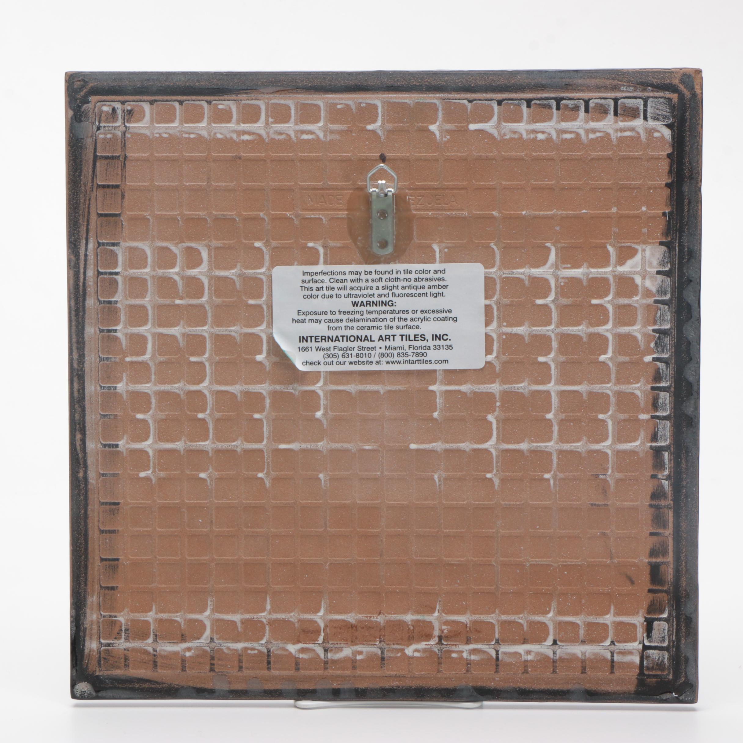 Ceramic Tiles With Offset Lithographs After Robert and Michele Kennedy