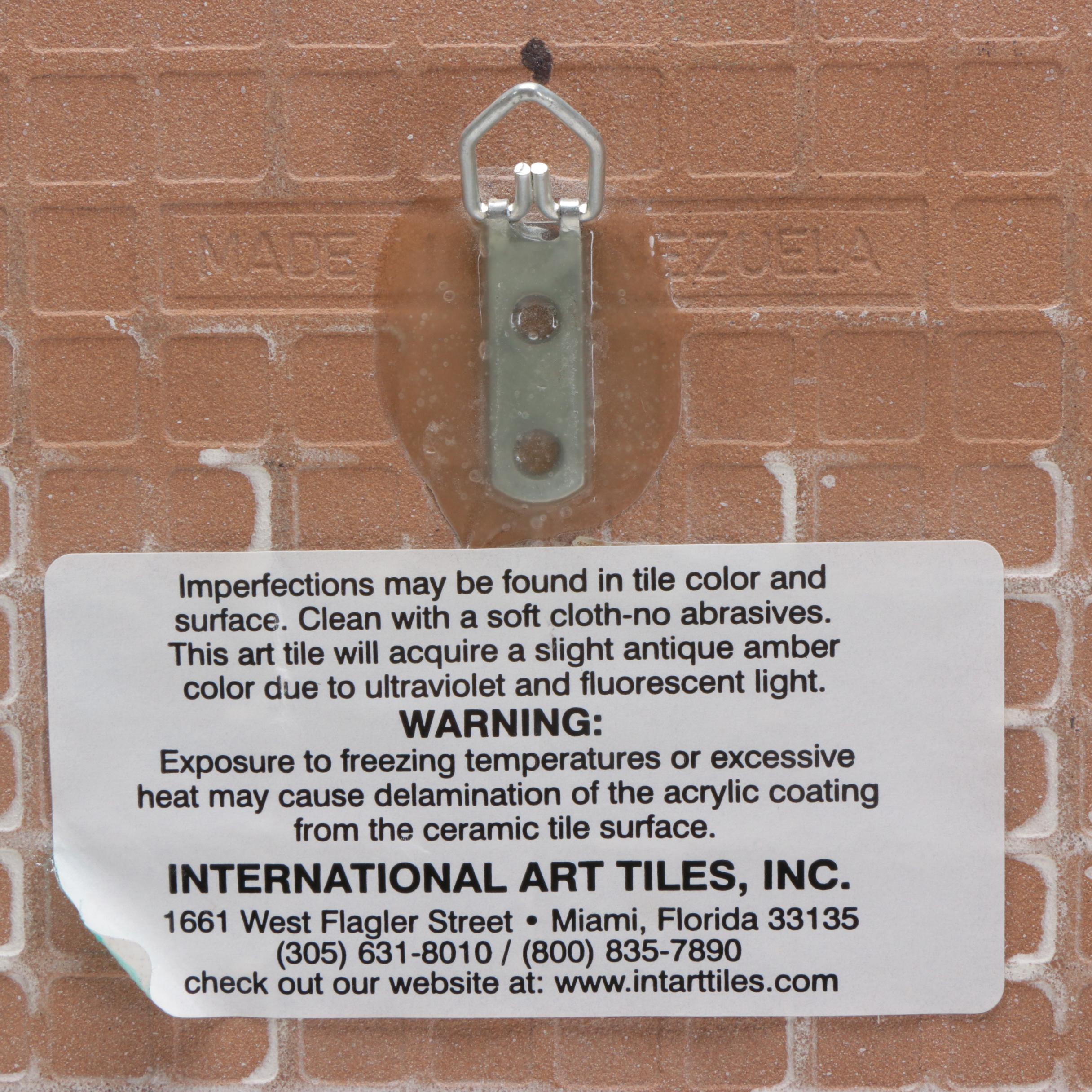 Ceramic Tiles With Offset Lithographs After Robert and Michele Kennedy