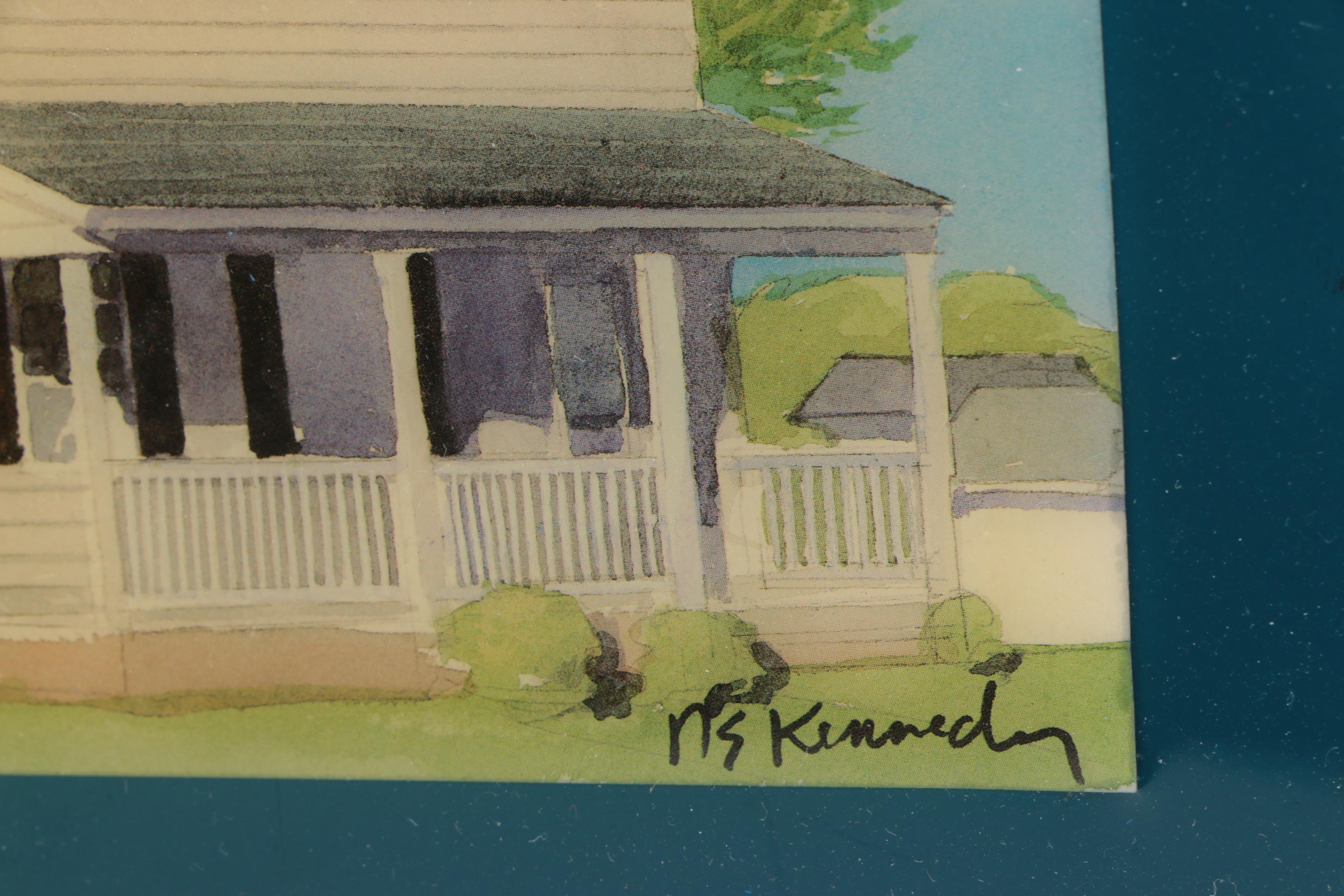 Ceramic Tiles With Offset Lithographs After Robert and Michele Kennedy