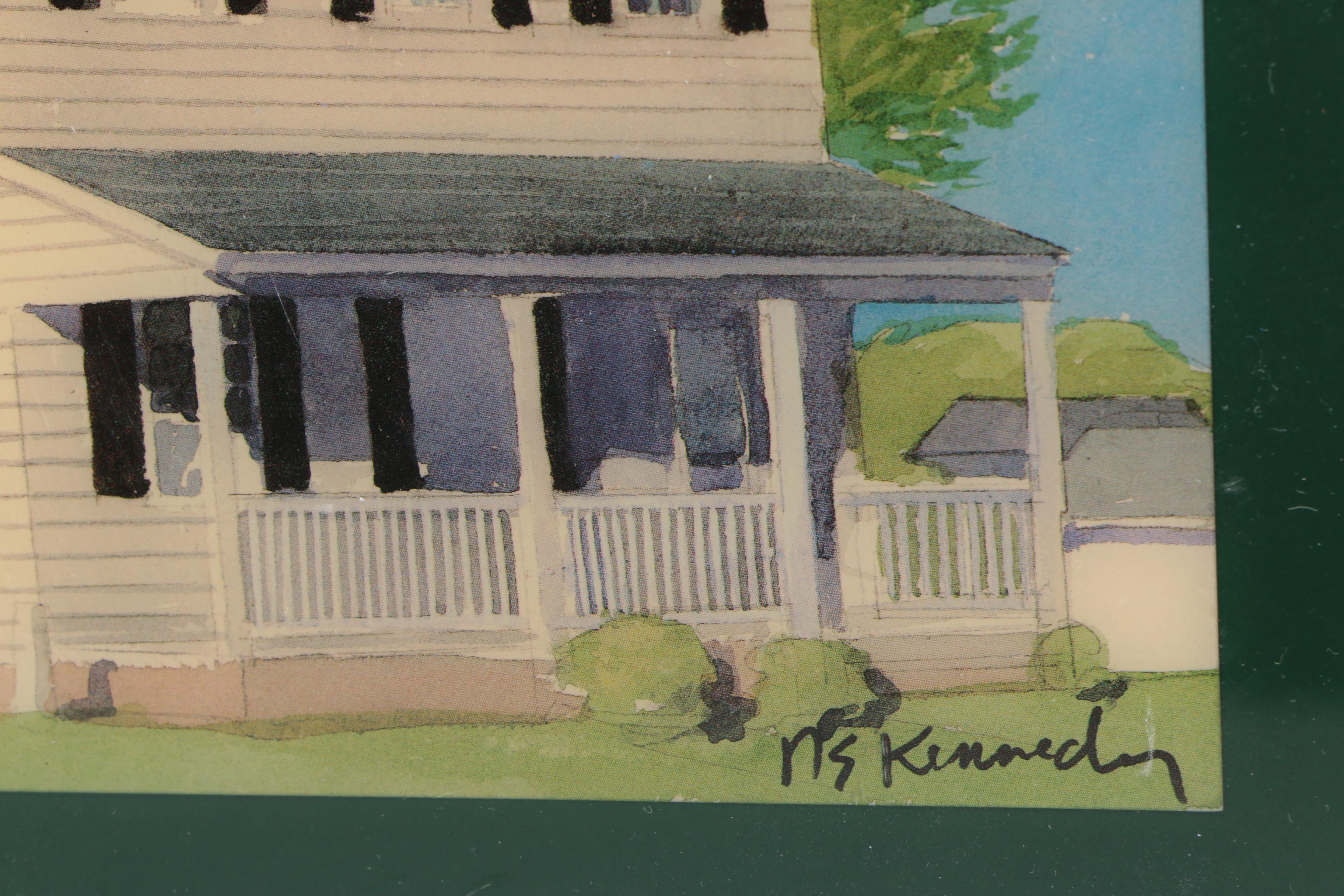 Ceramic Tiles With Offset Lithographs After Robert and Michele Kennedy