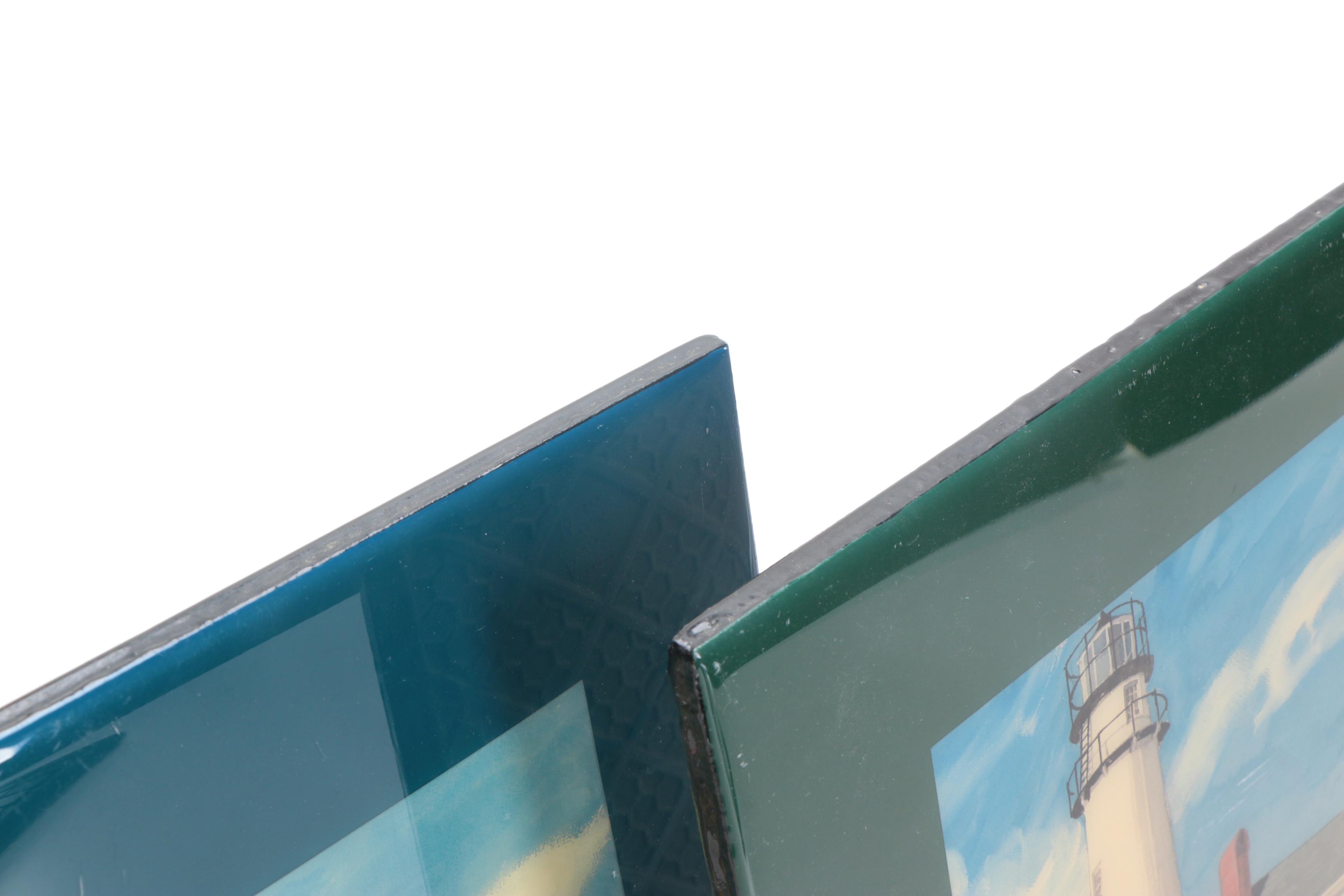 Ceramic Tiles With Offset Lithographs After Robert and Michele Kennedy