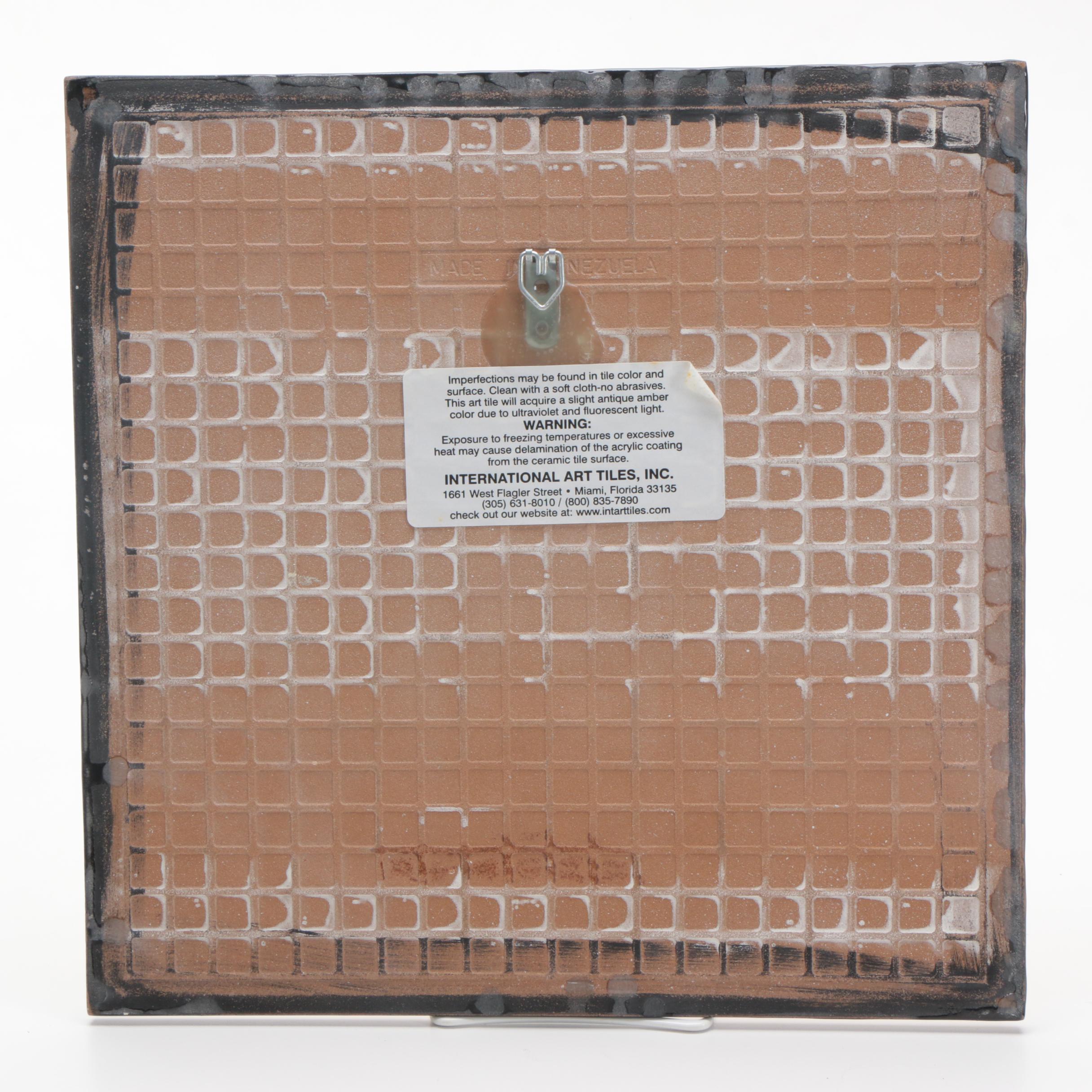 Ceramic Tiles With Offset Lithographs After Robert and Michele Kennedy