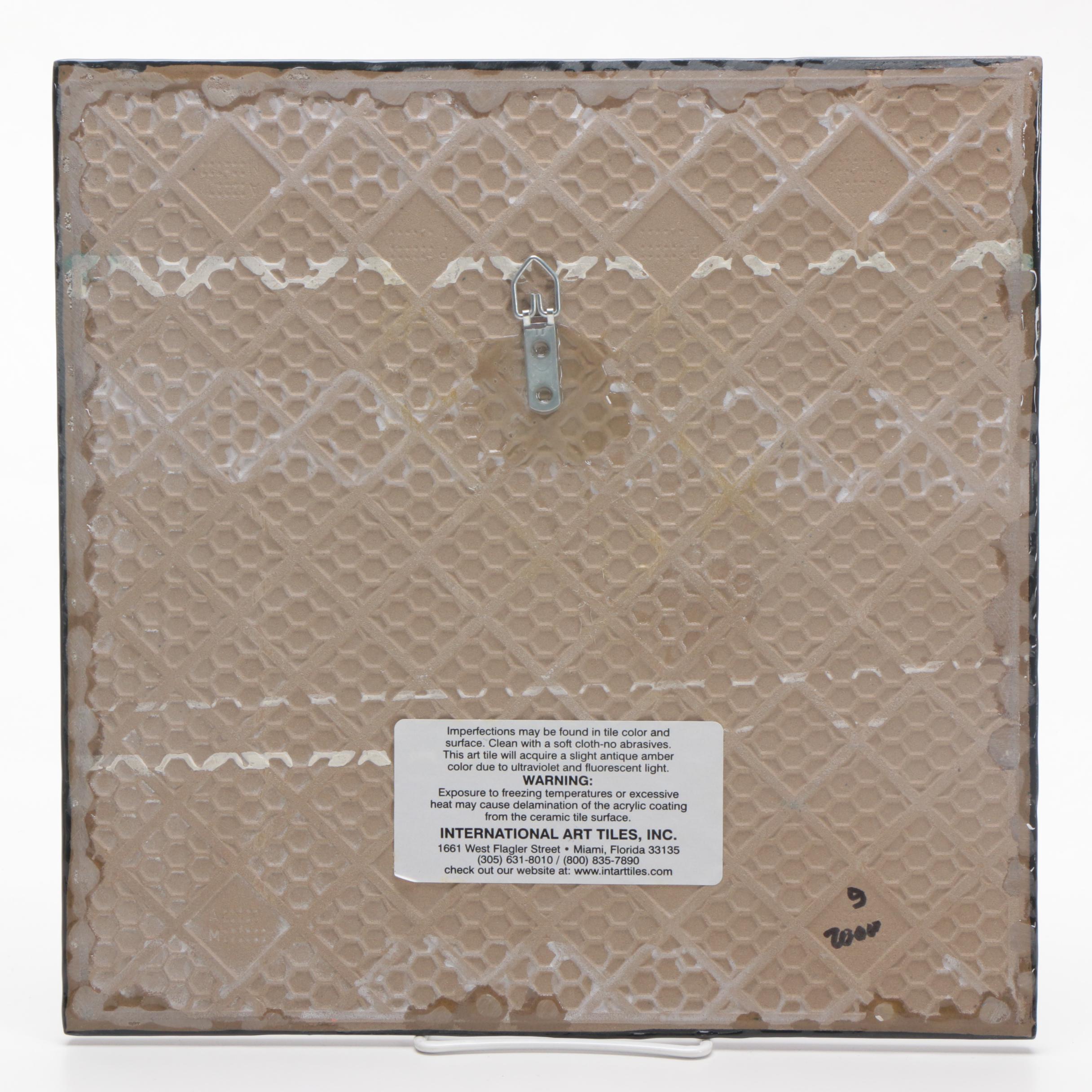 Ceramic Tiles With Offset Lithographs After Robert and Michele Kennedy