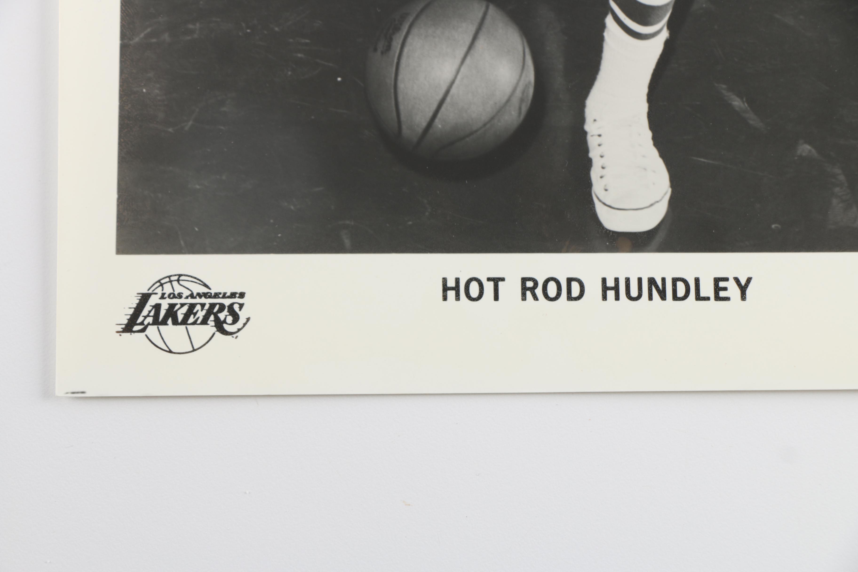 Autographed George Mikan and "Hot Rod" Hundley Pictures