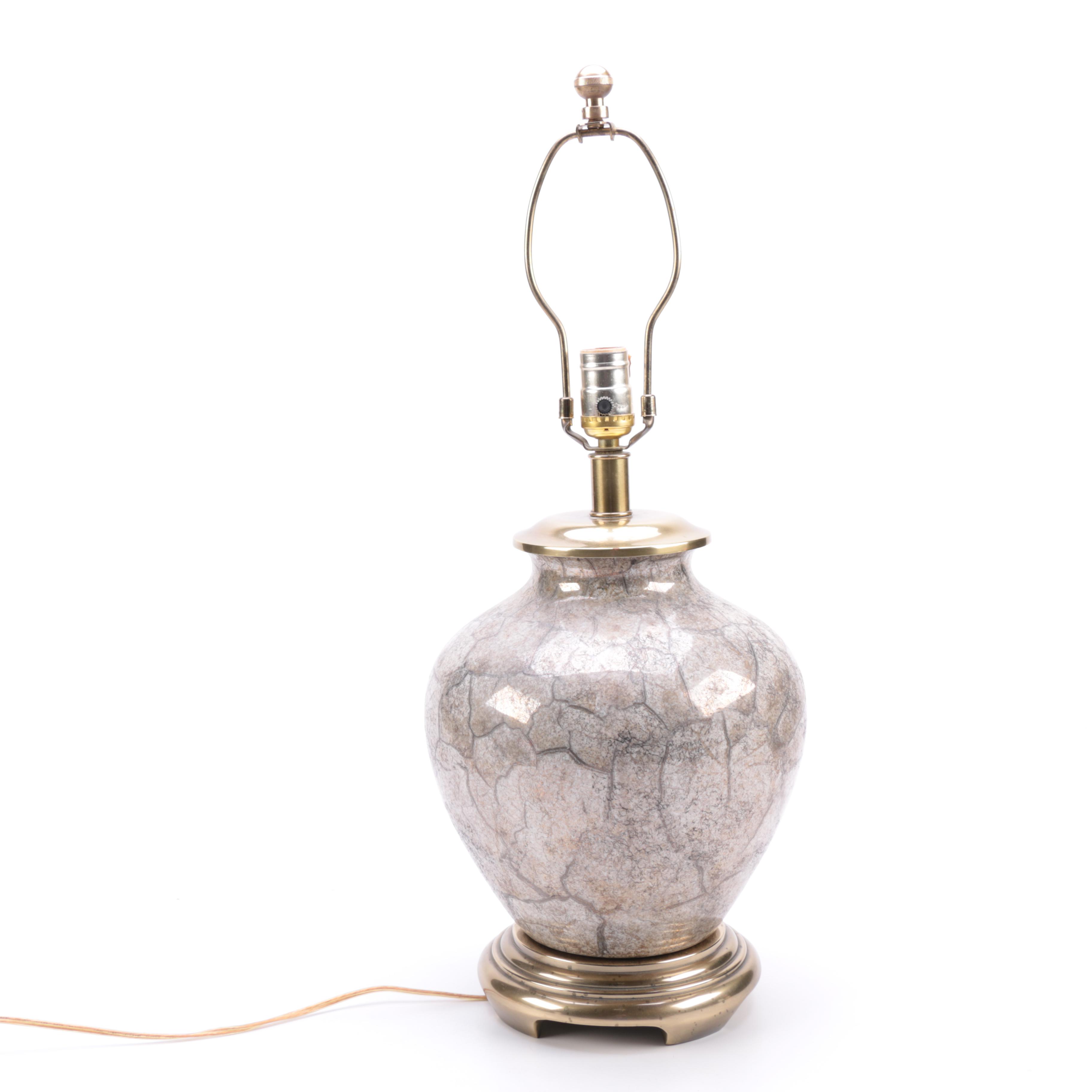 Frederick Cooper Ceramic and Brass Table Lamp