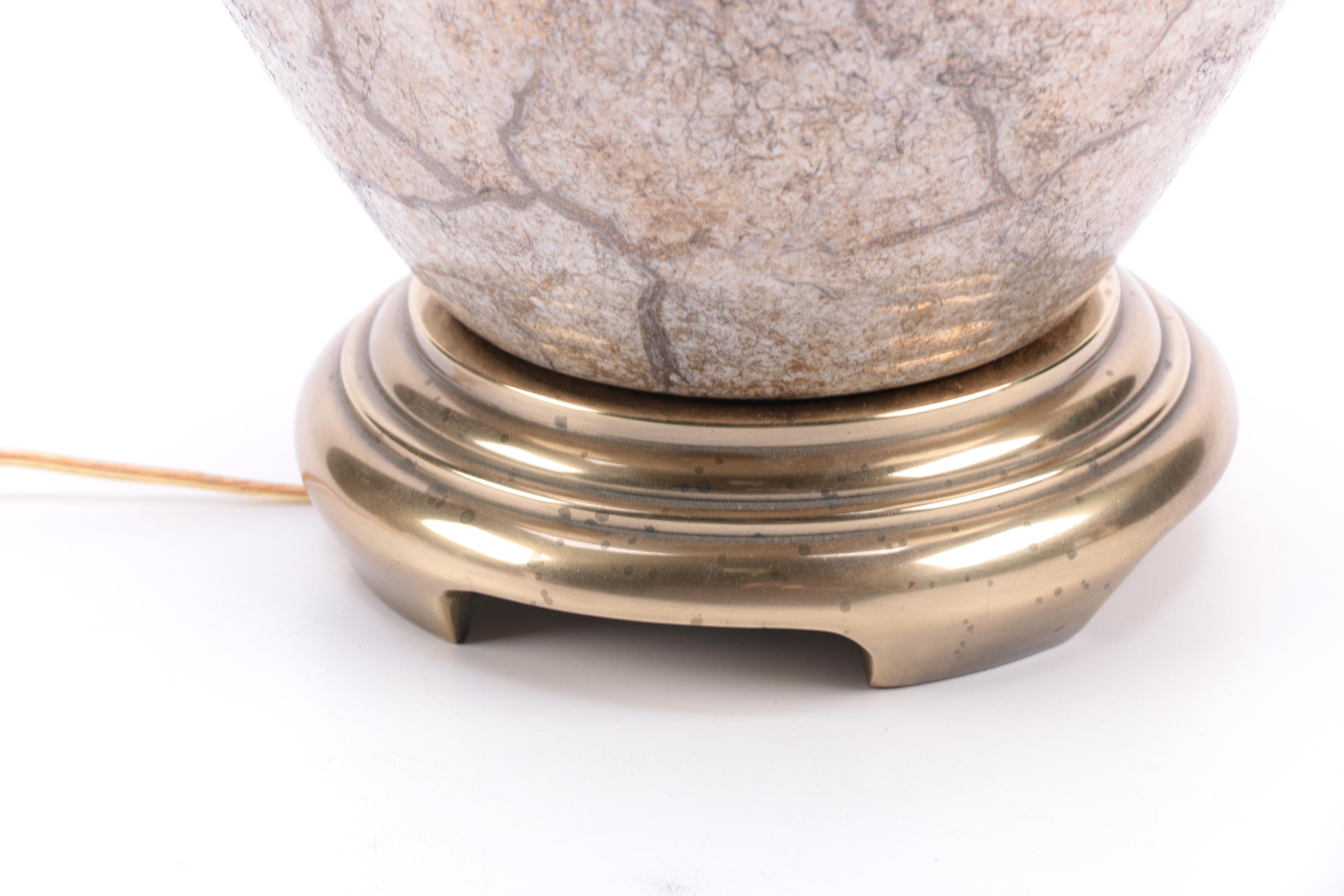 Frederick Cooper Ceramic and Brass Table Lamp