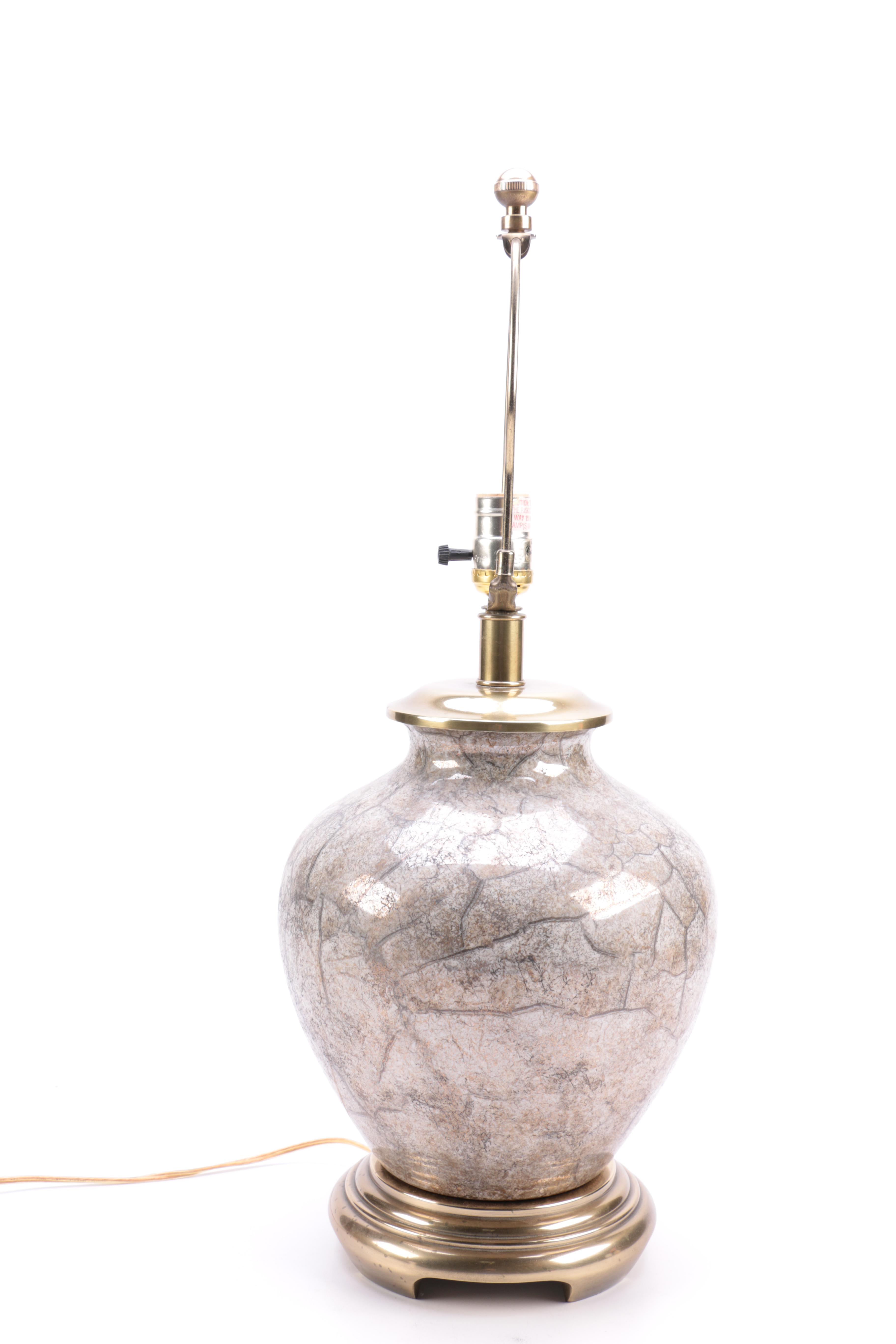 Frederick Cooper Ceramic and Brass Table Lamp