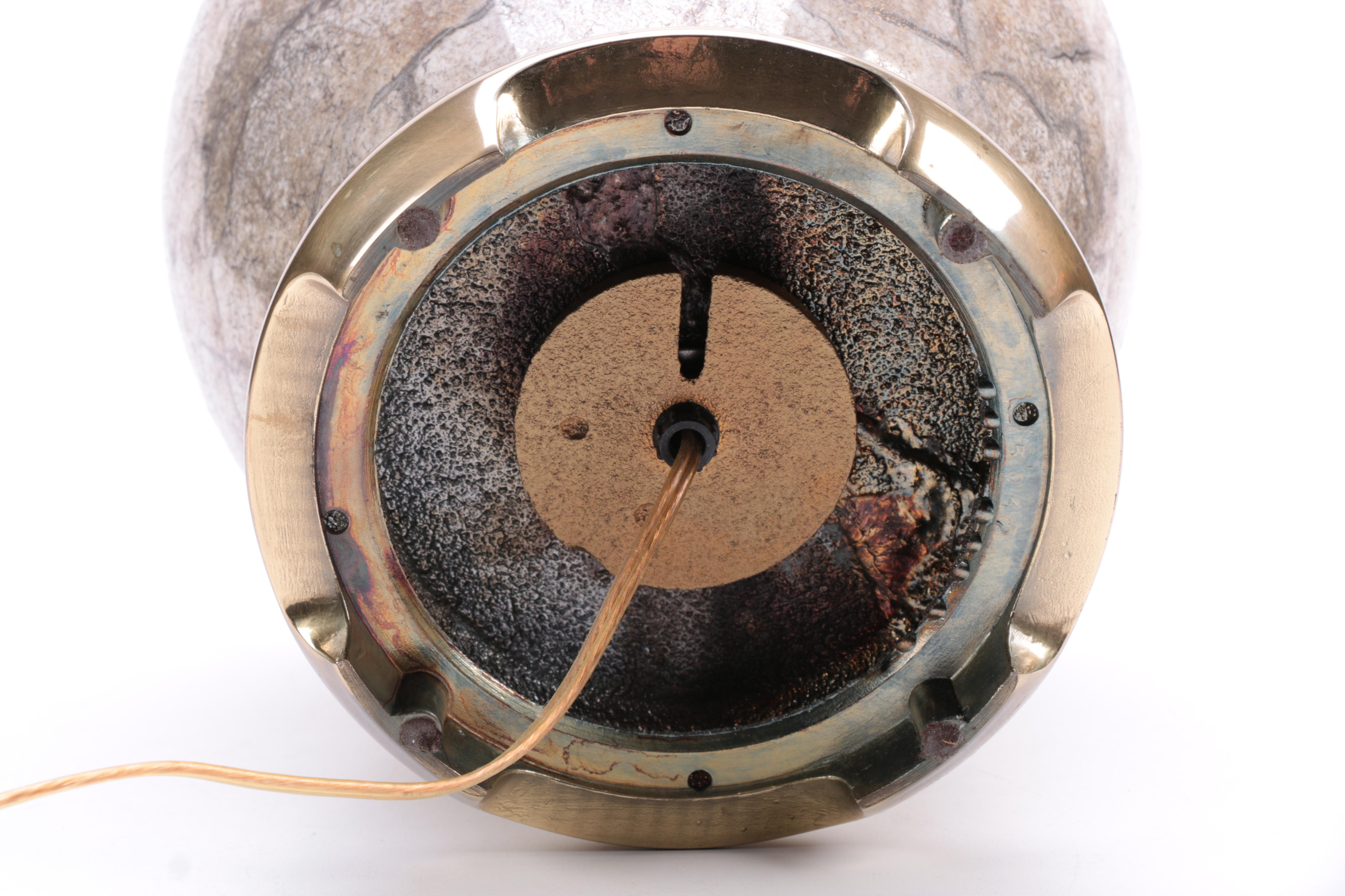 Frederick Cooper Ceramic and Brass Table Lamp