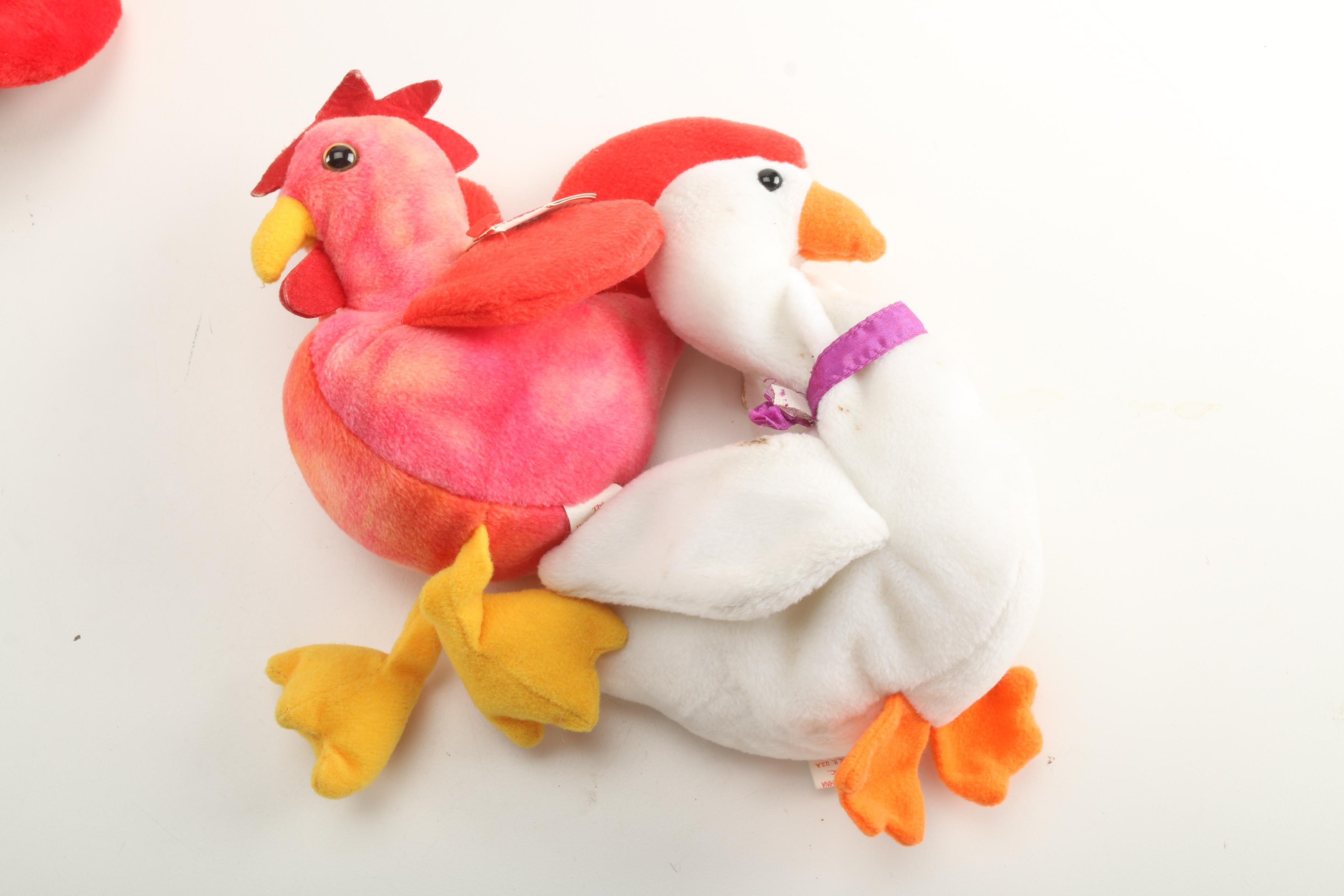 Assortment of TY Beanie Babies Including Teenie Beanie Babies