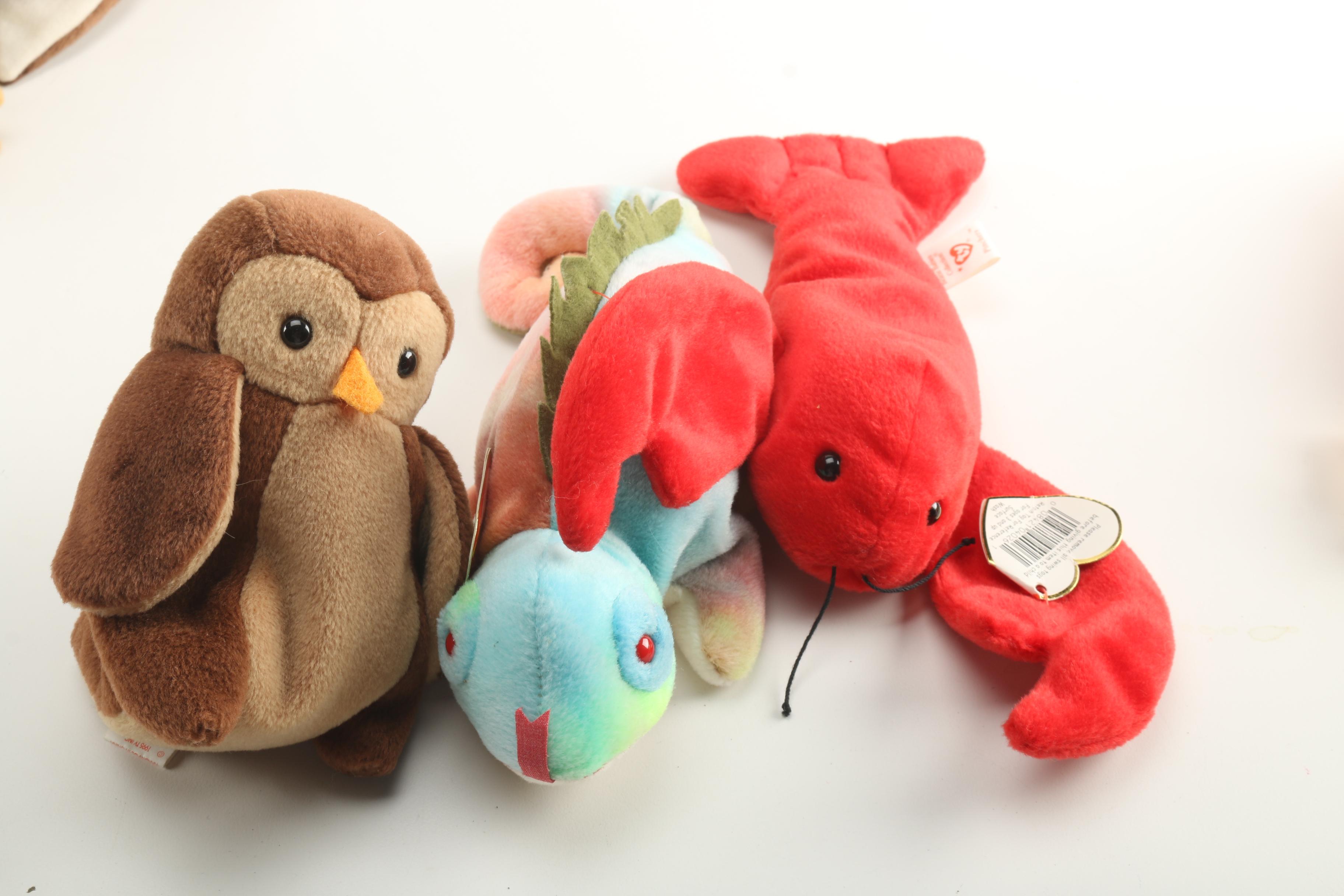 Assortment of TY Beanie Babies Including Teenie Beanie Babies