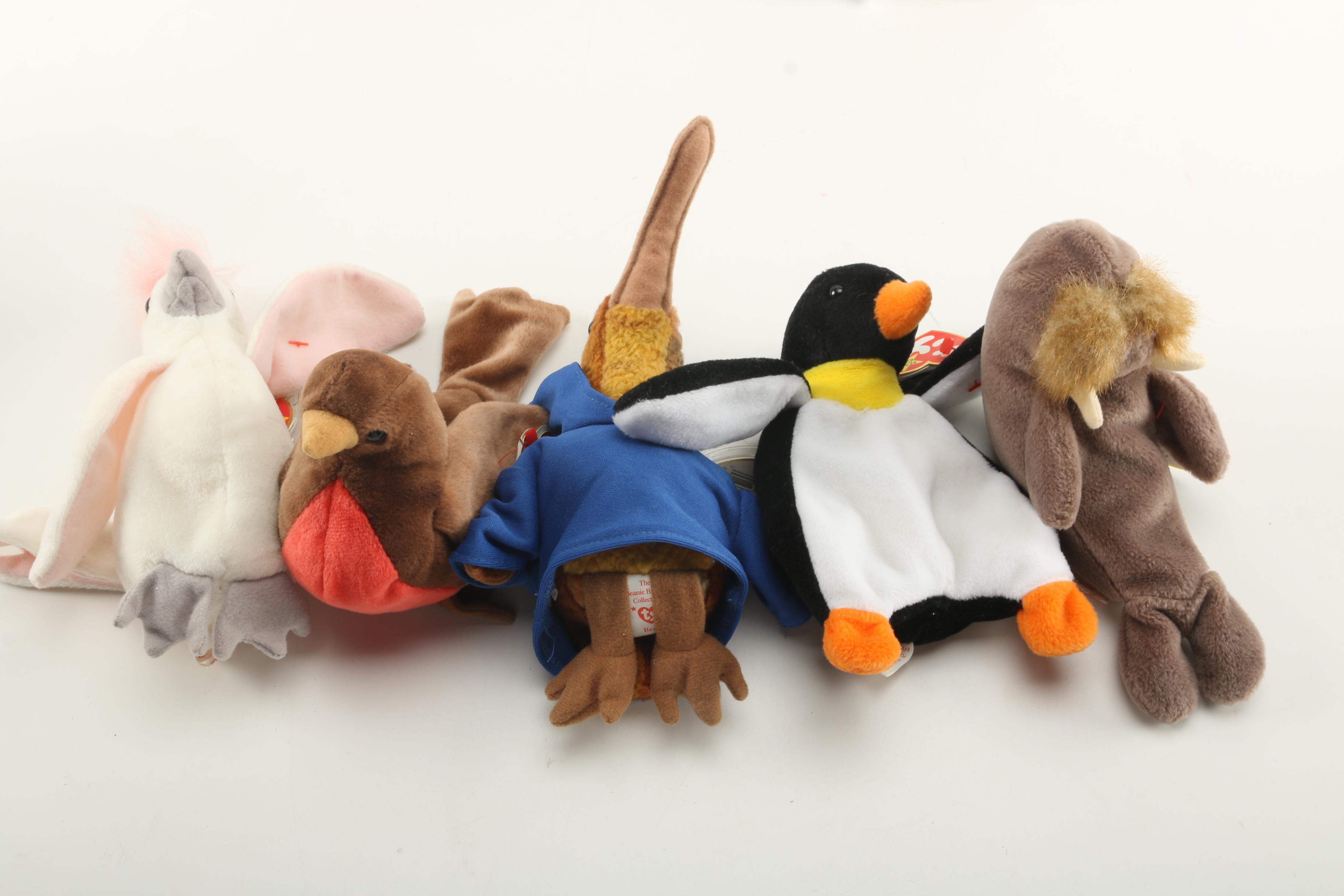Assortment of TY Beanie Babies Including Teenie Beanie Babies