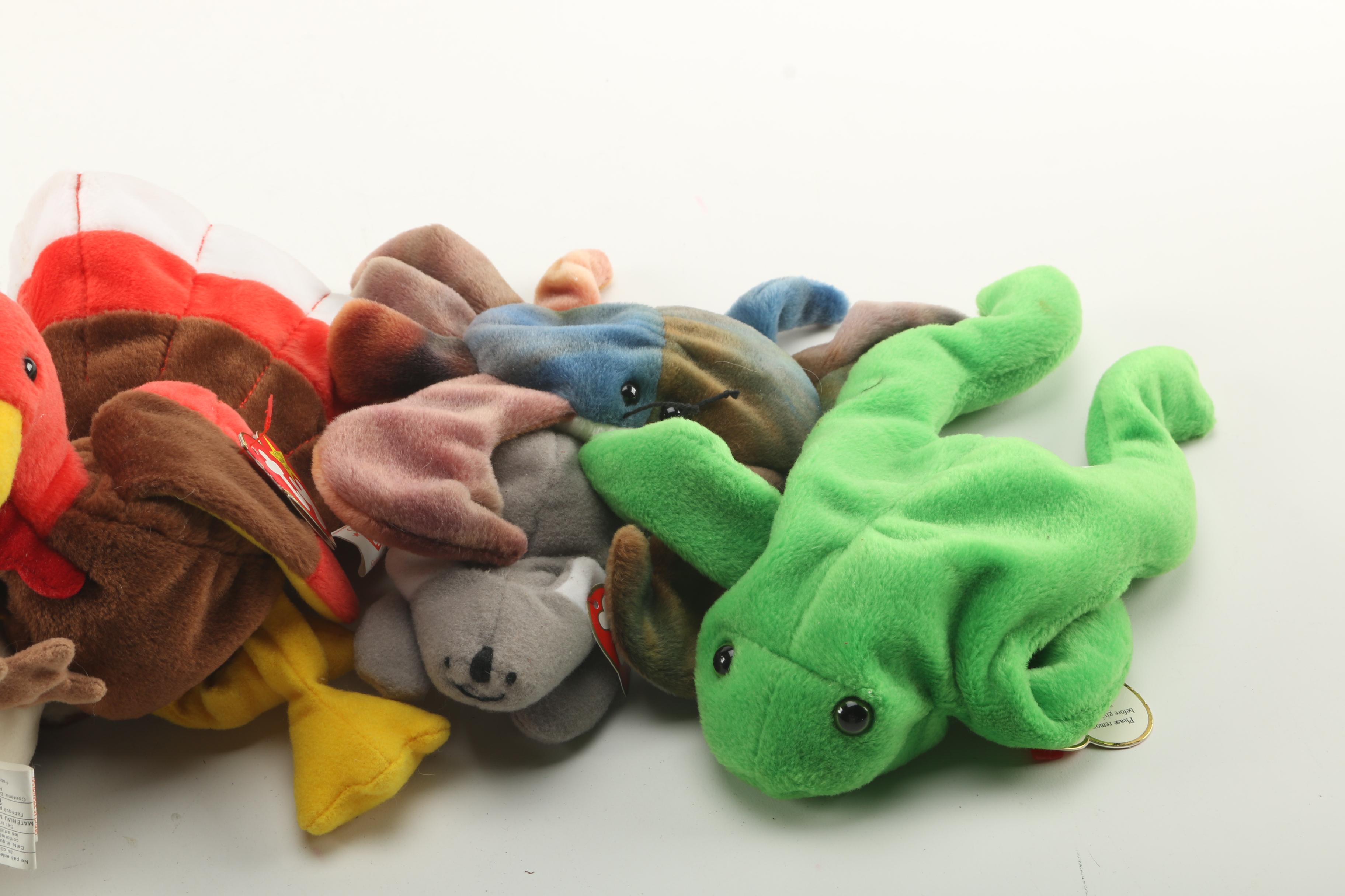 Assortment of TY Beanie Babies Including Teenie Beanie Babies