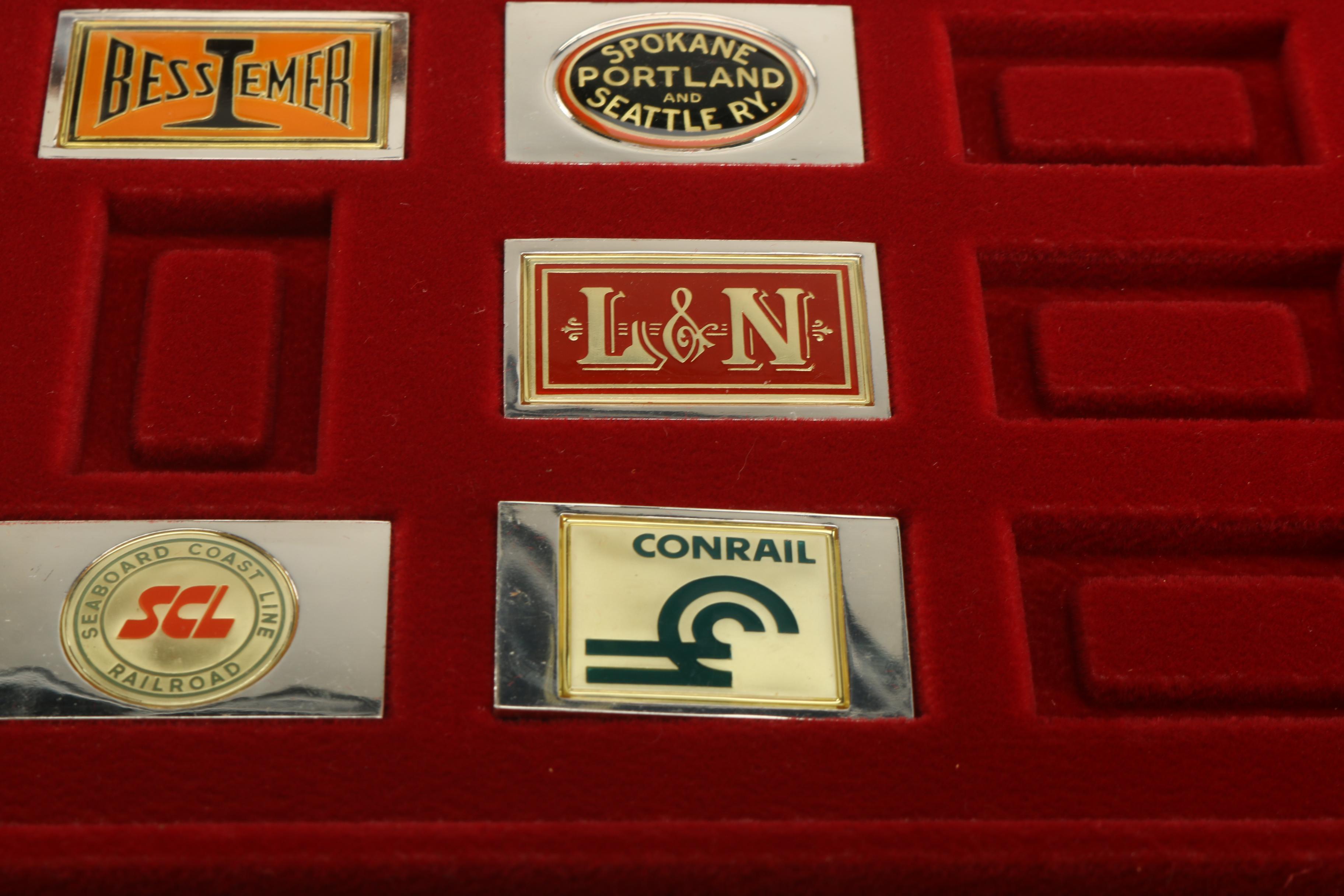 The Official Emblems of The Great American Railroads Display Case