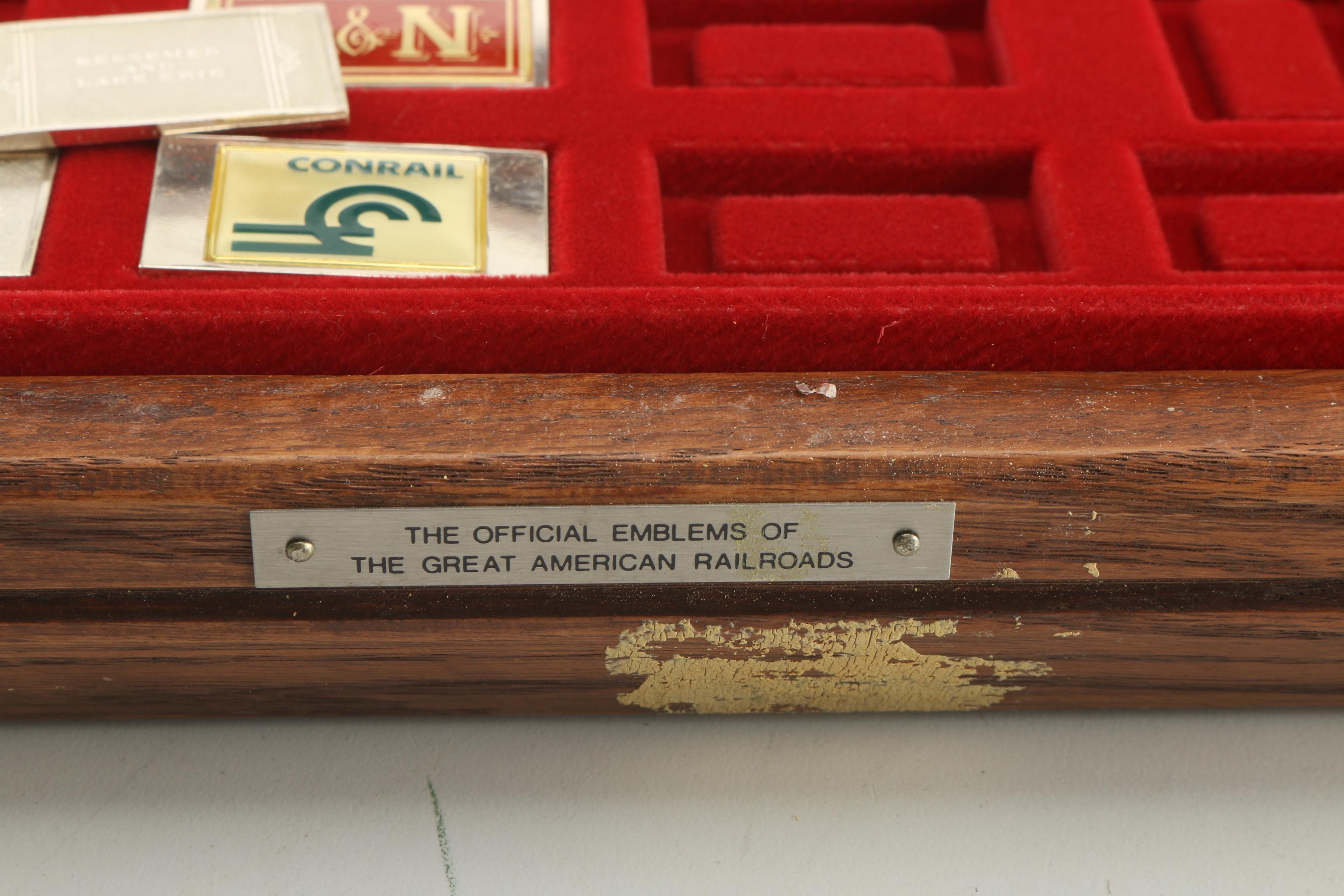 The Official Emblems of The Great American Railroads Display Case