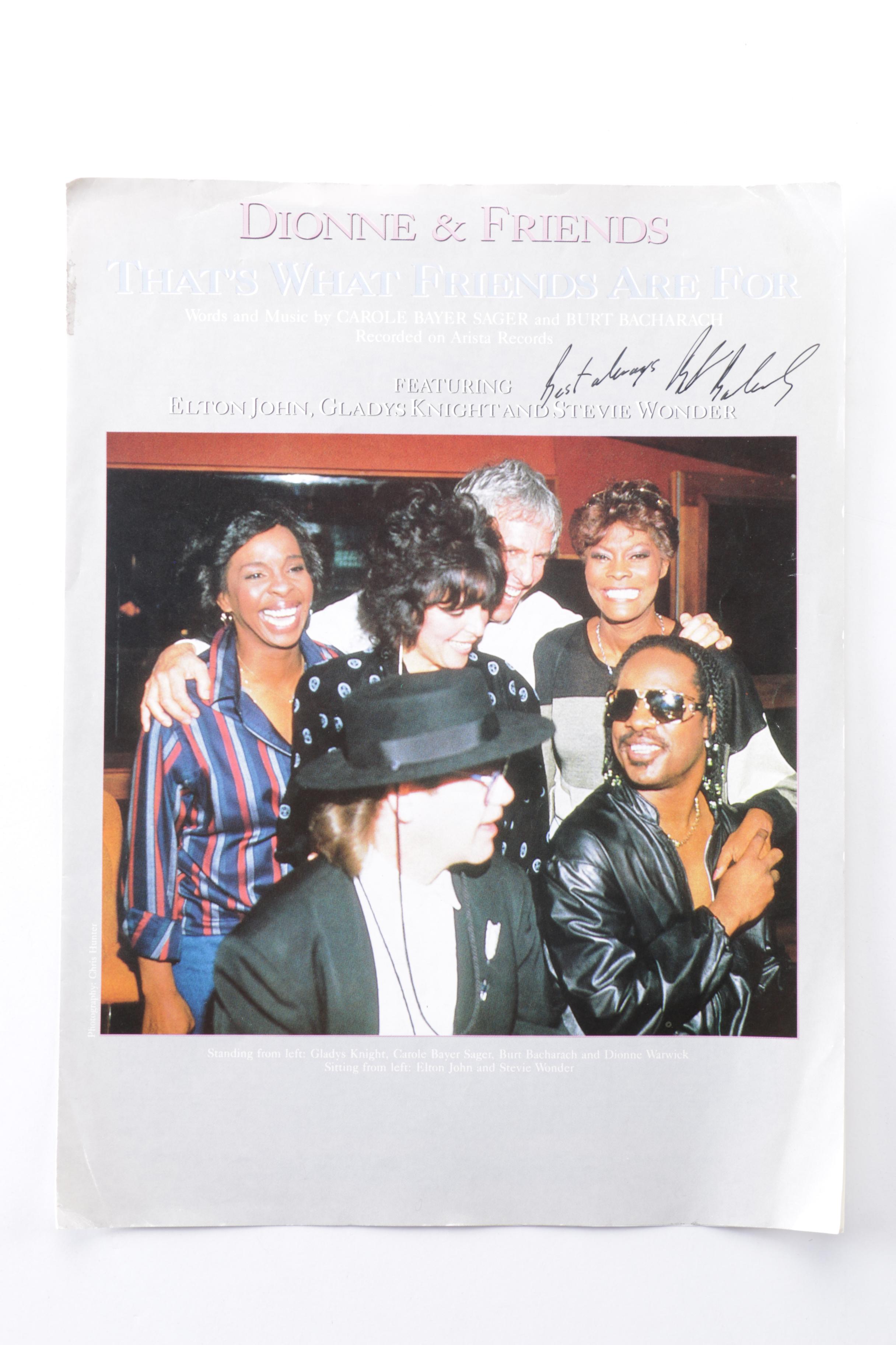 That's Dionne & Friends "Thats What Friends Are For"  Signed Music Booklets