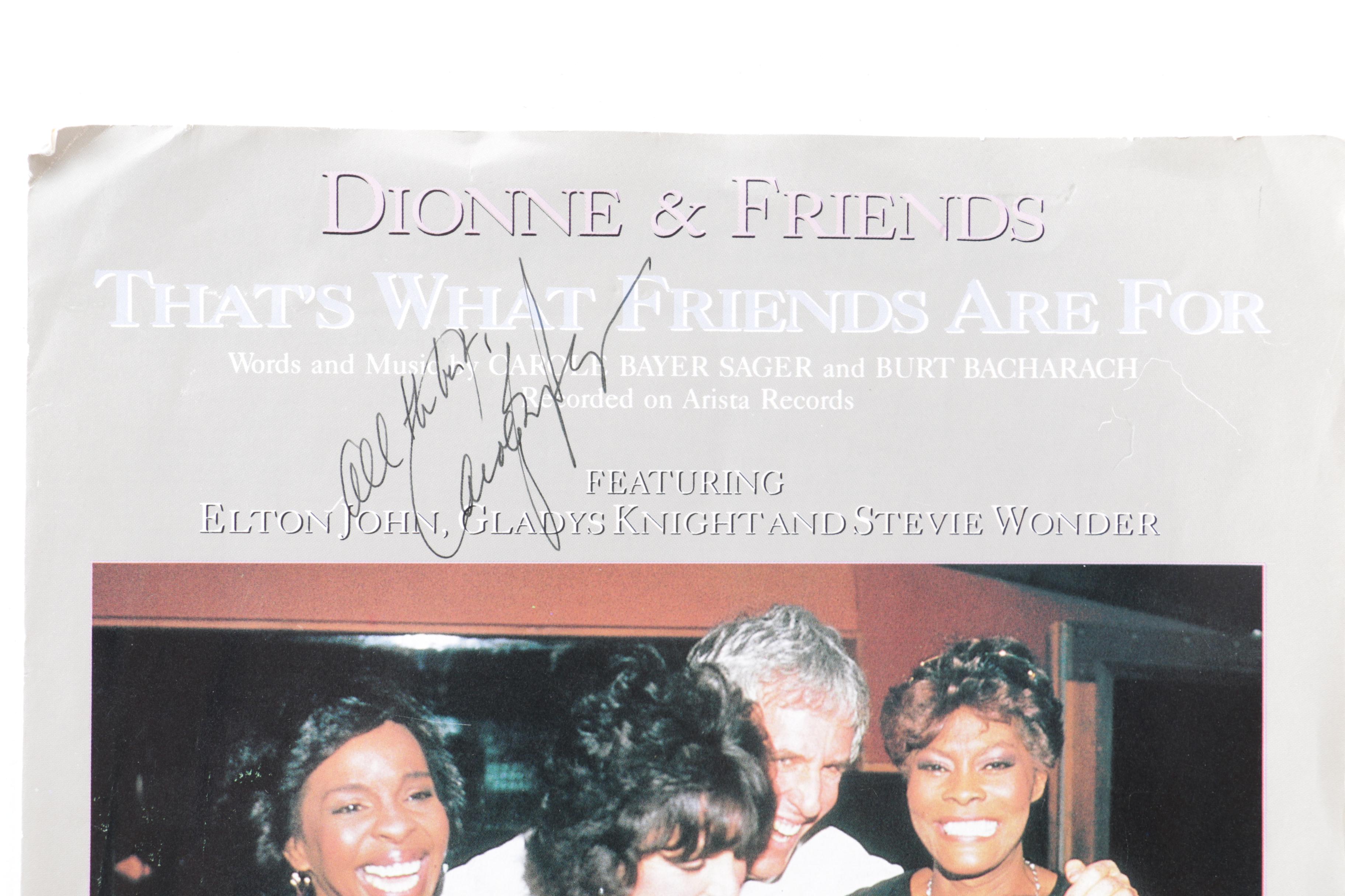 That's Dionne & Friends "Thats What Friends Are For"  Signed Music Booklets