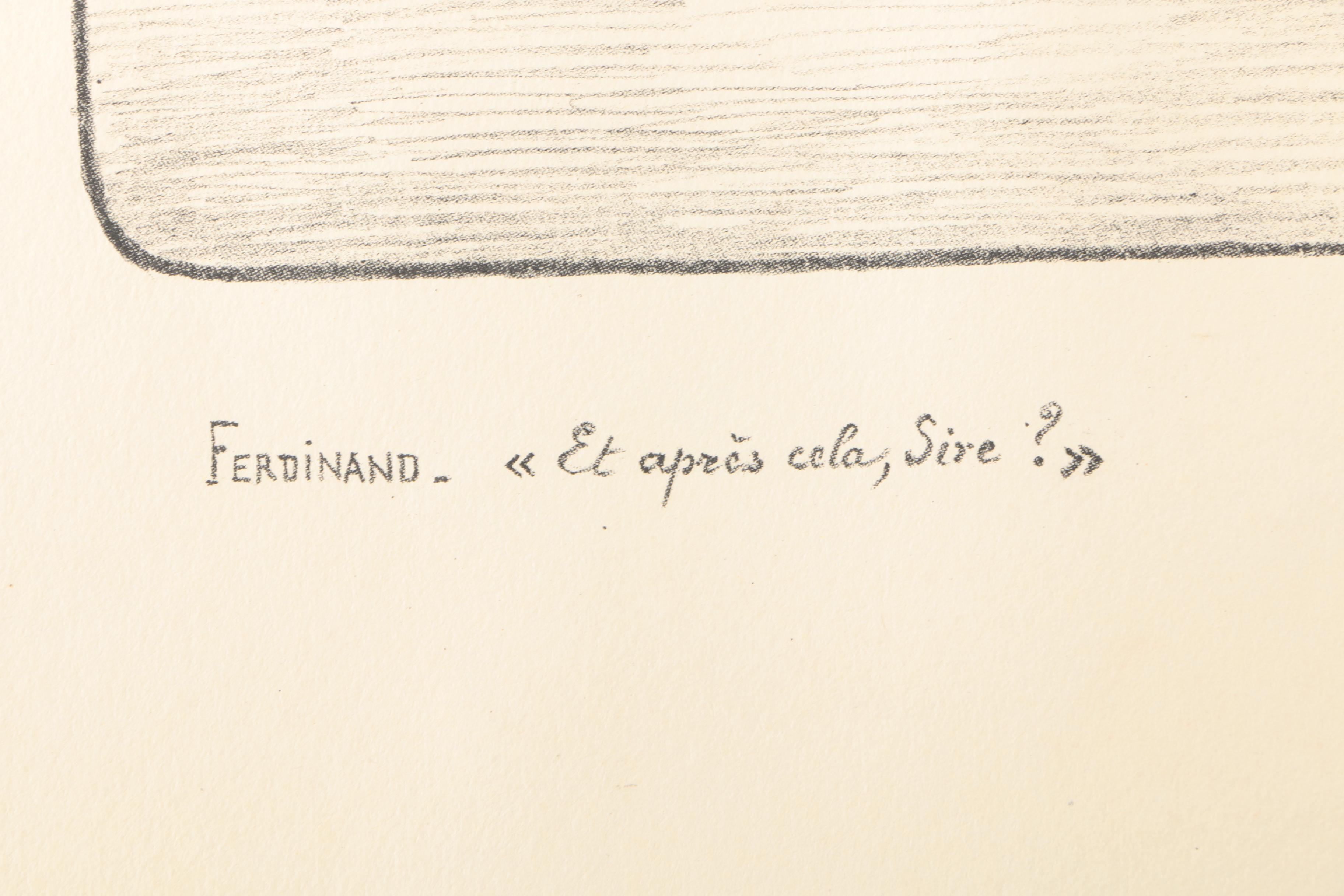 Antique WWI Signed Etchings of Political Cartoons